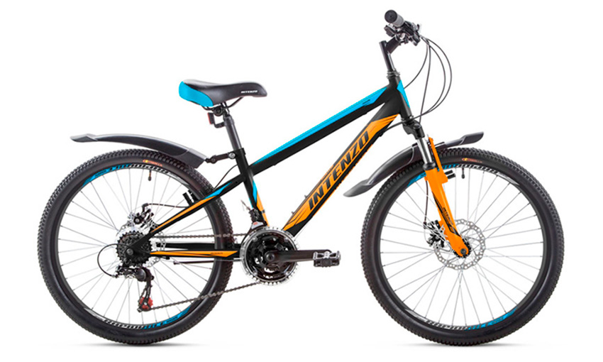 Фотографія Велосипед Intenzo DAKAR DISK 24" (2020) 2020 Синьо-жовтогарячий