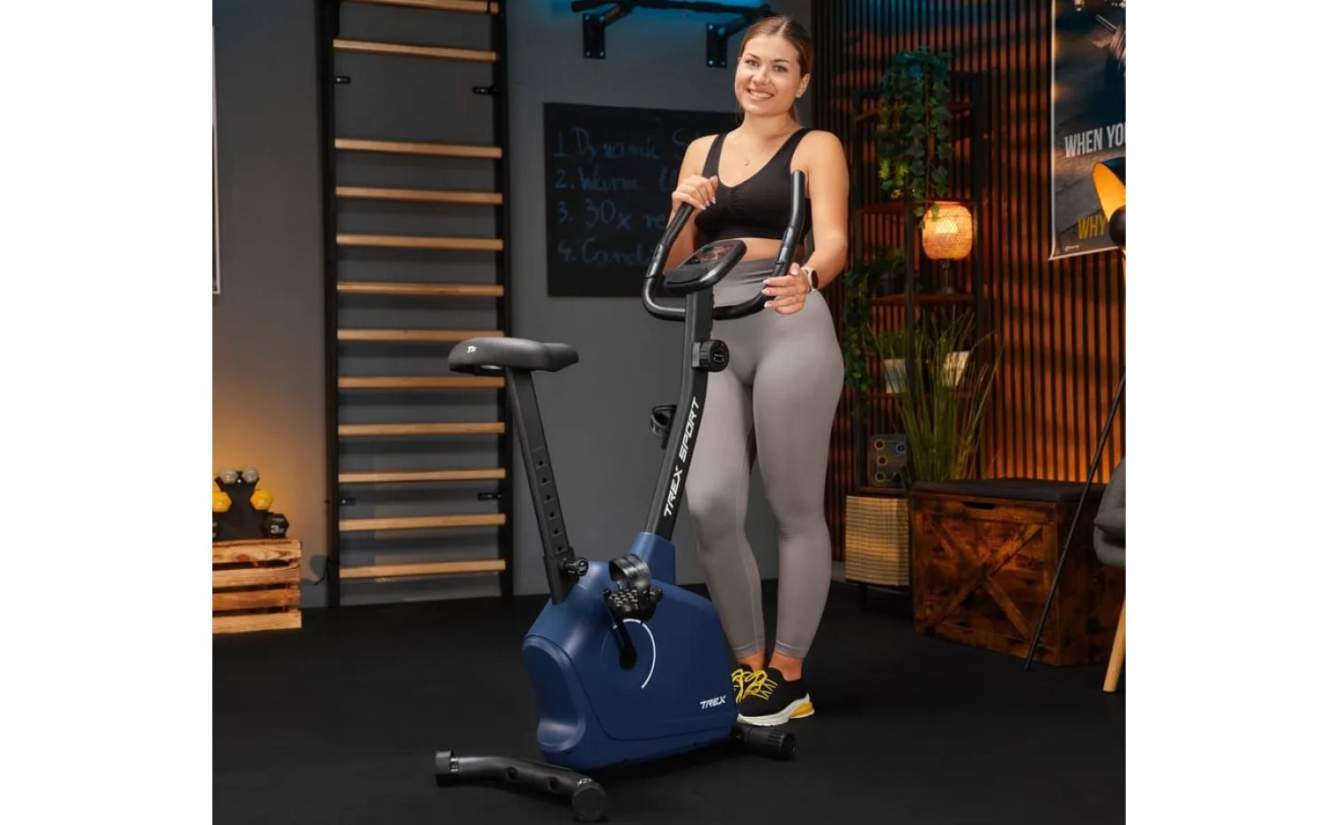 Велотренажер Trex Sport TX-380MB Rigon магнитный темно-синий 9