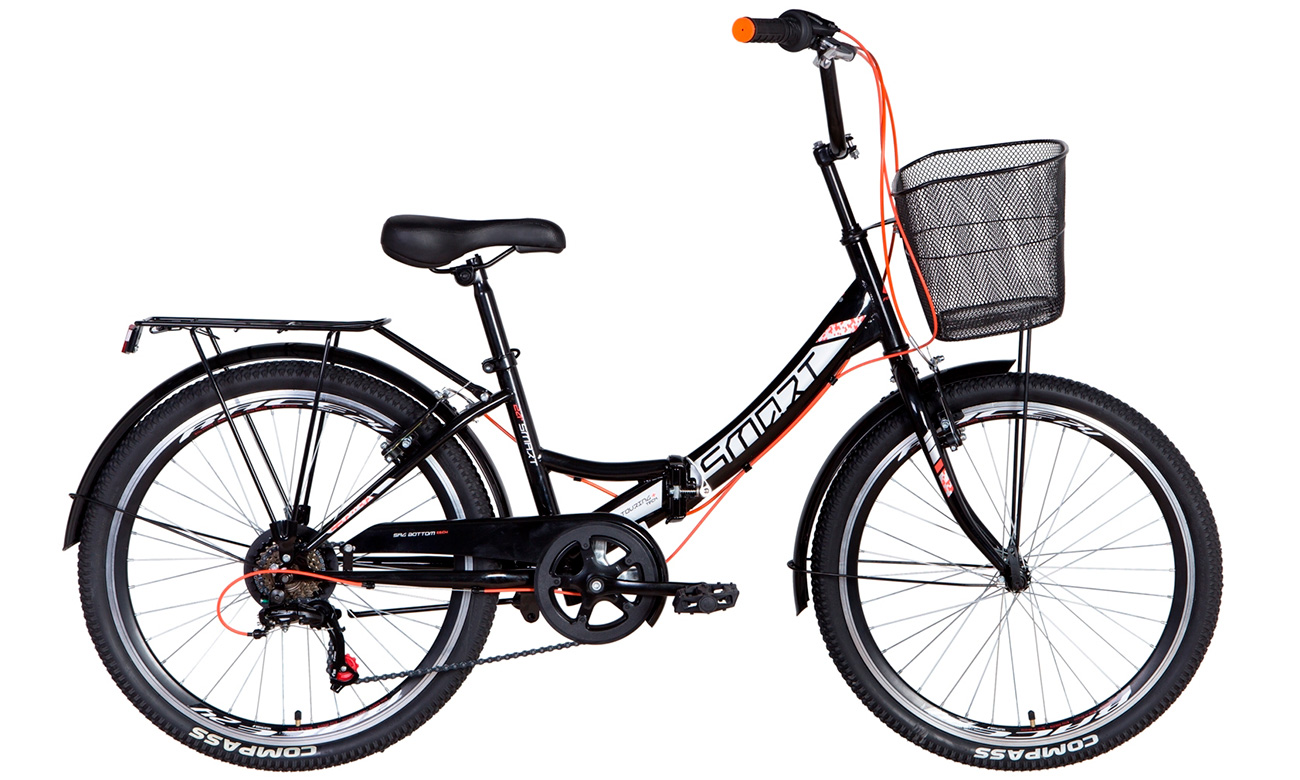 Фотография Велосипед Formula SMART Vbr трещотка 24" (2021) 2021 Черно-оранжевый