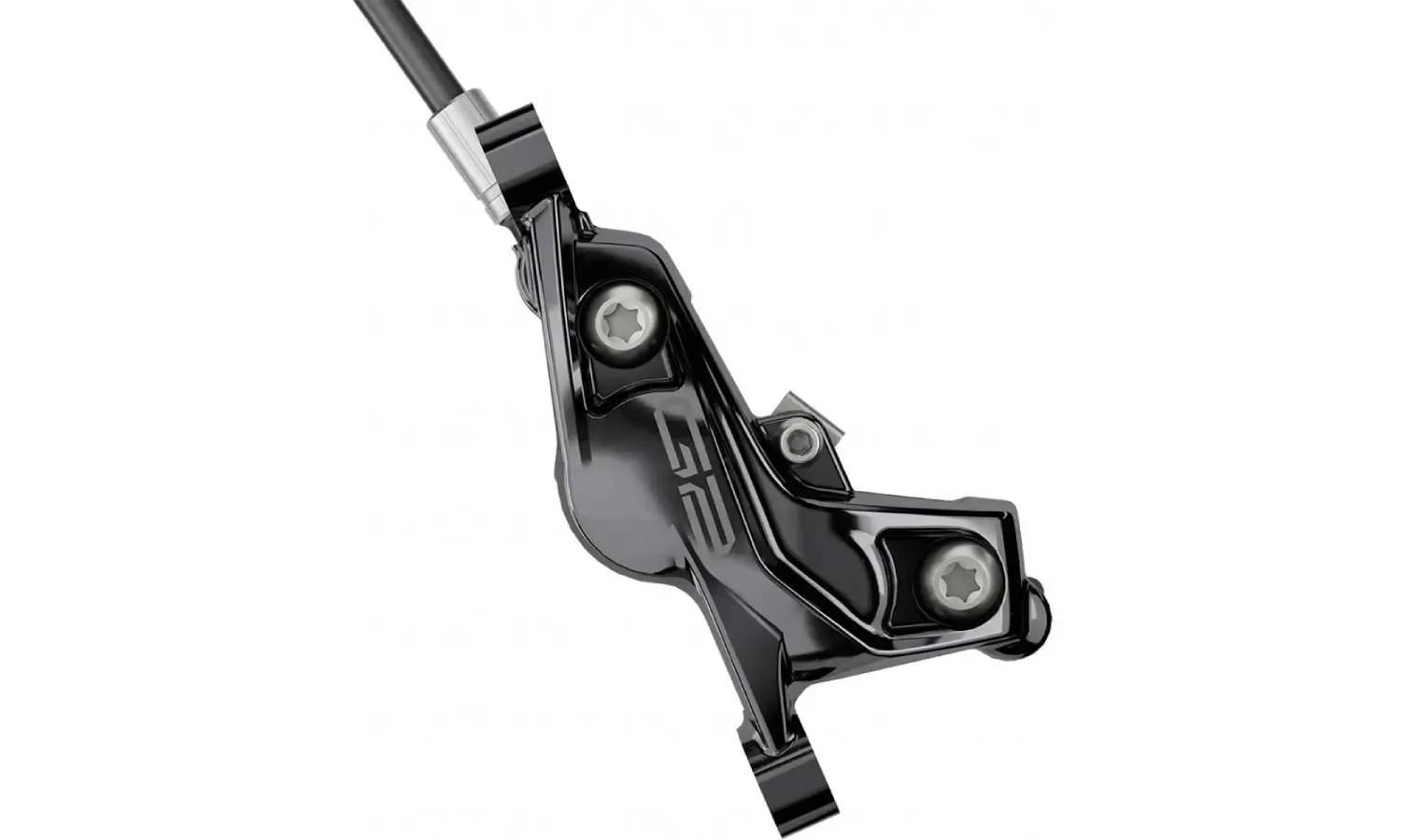 Фотография Тормоз SRAM G2Ultimate, Carbon Lever, Ti Hardware, Reach, SwingLink, Contact, Gloss Black Rear 2000mm Hose (includes MMX Clamp, Rotor/Bracket sold sep 4