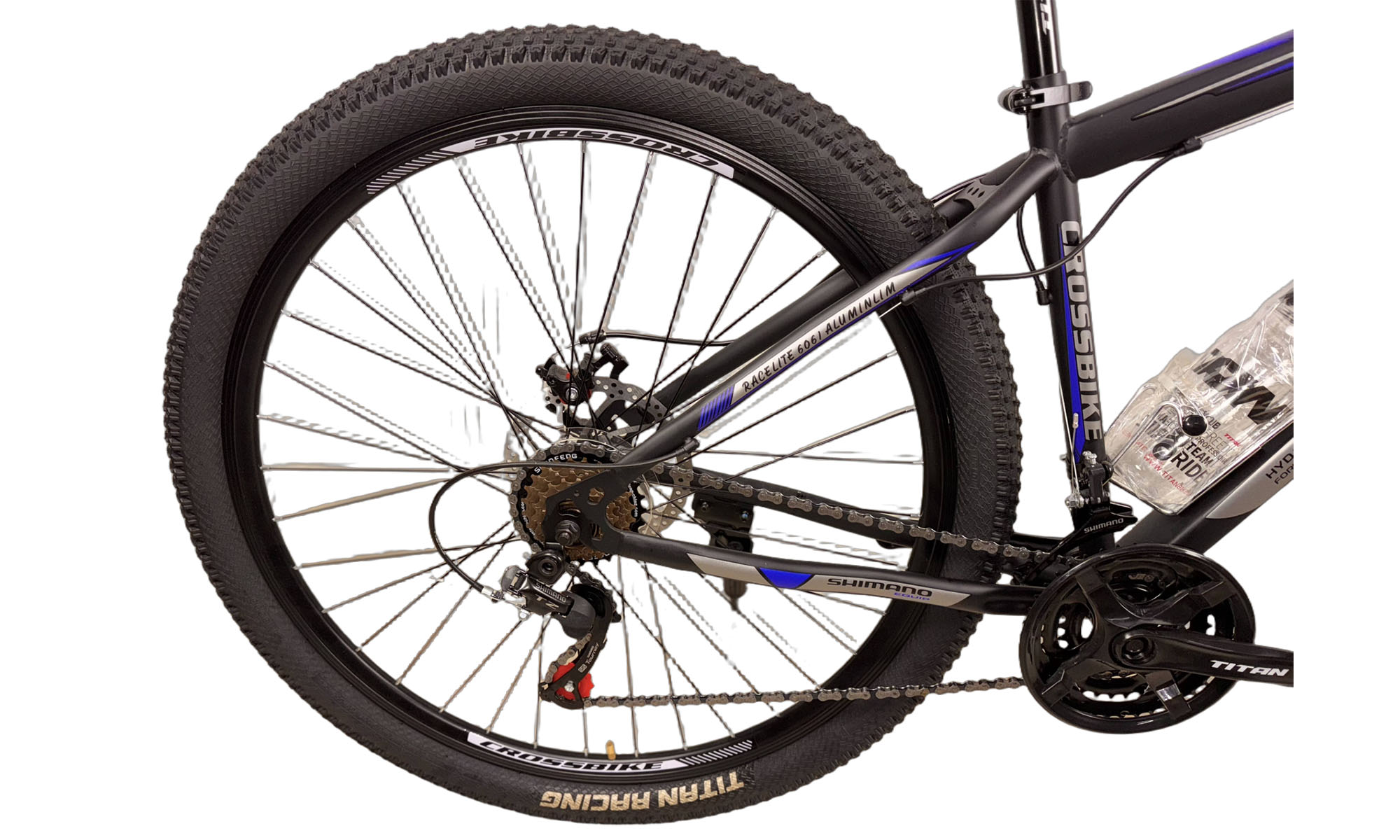 Велосипед CrossBike Storm 27.5", размер M, рама 17", год 2024, Чёрный-Синий 5