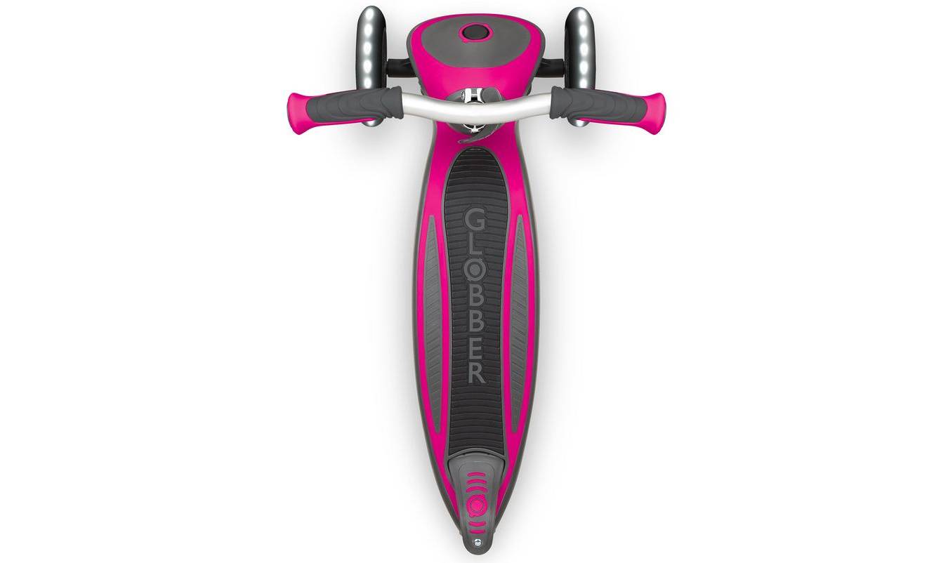Самокат GLOBBER MASTER LIGHTS розовый, колёса с подсветкой, 4+ 4