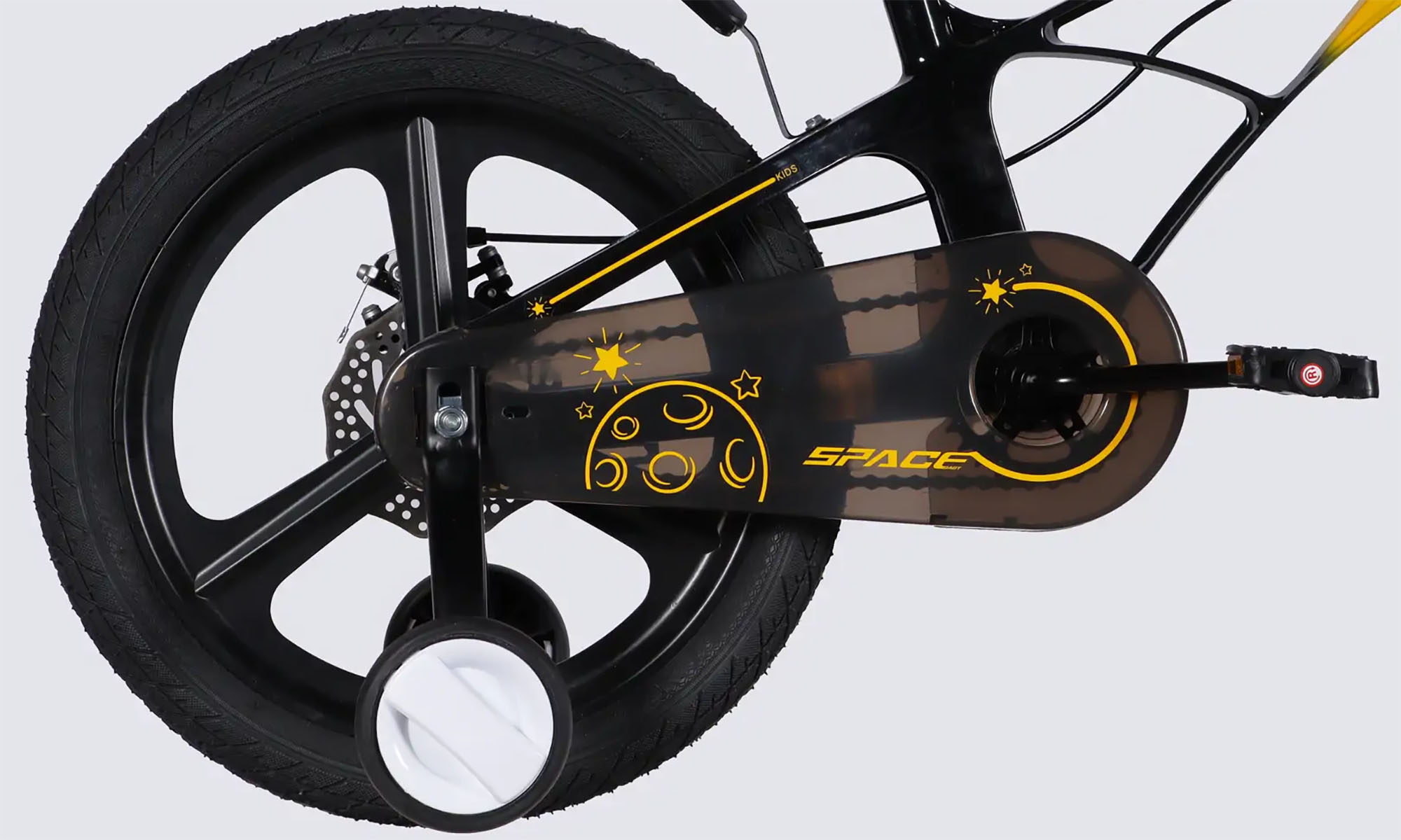 Велосипед SPACE KID ANDROMEDA DD 18", размер XXS, рама-10", год 2026, желто-черный 5