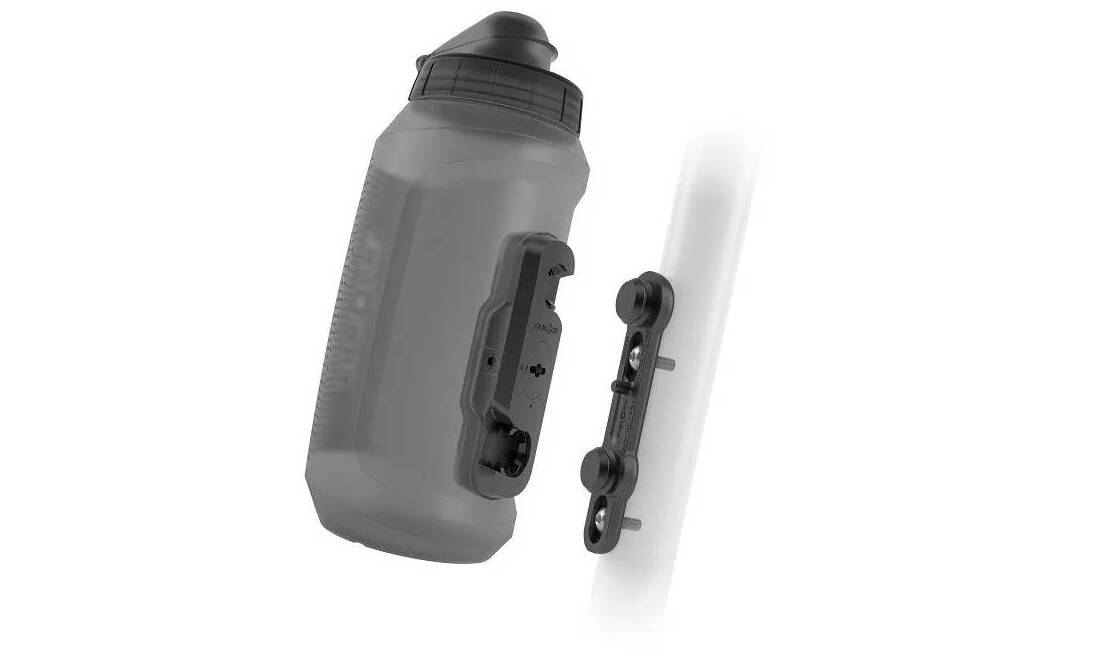 Фляга с коннектором и базой FIDLOCK TWIST bottle 750мл., прозрачный / черный 