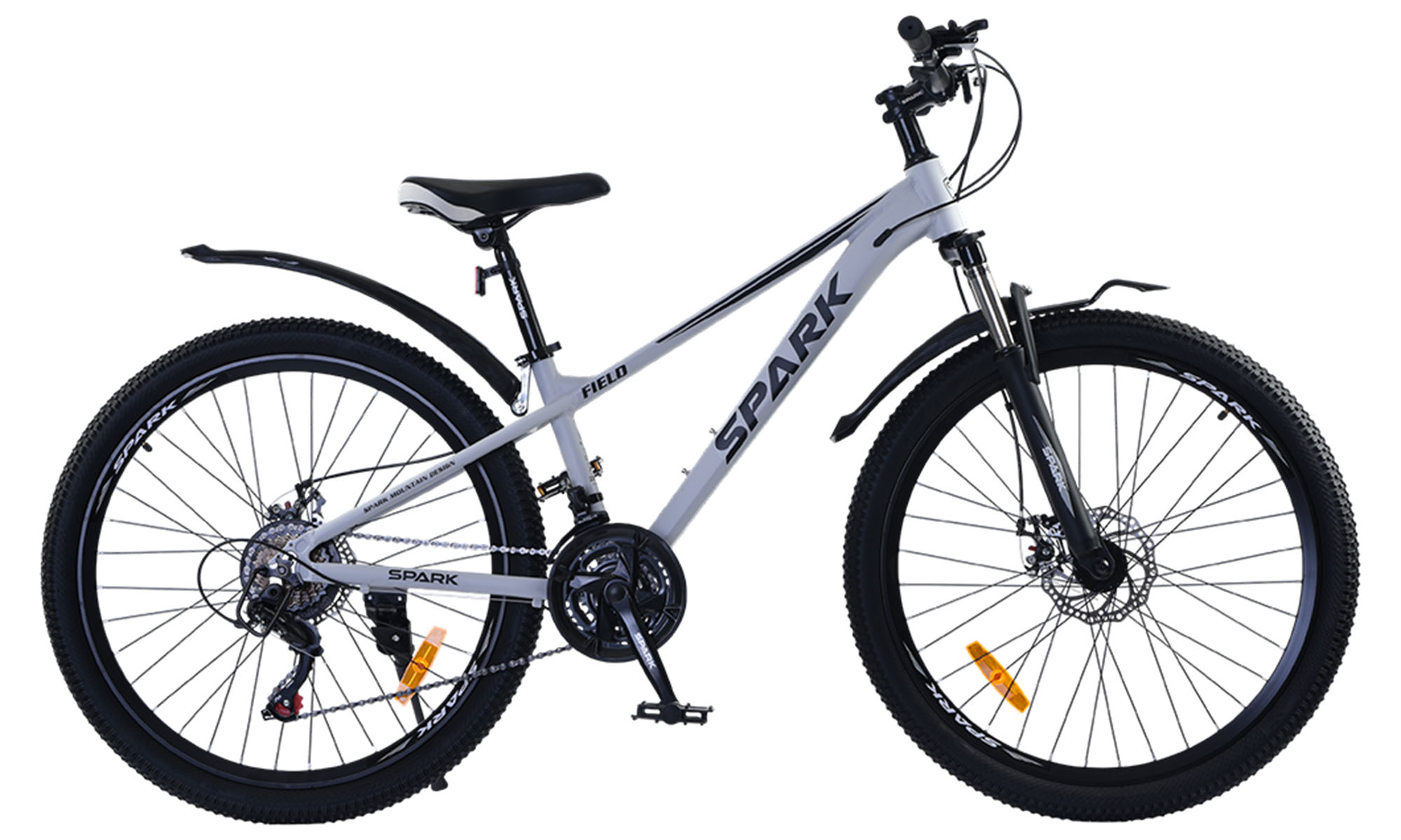 Велосипед SPARK FIELD 26", размер XS, рама 13", год 2026, светло-серый 