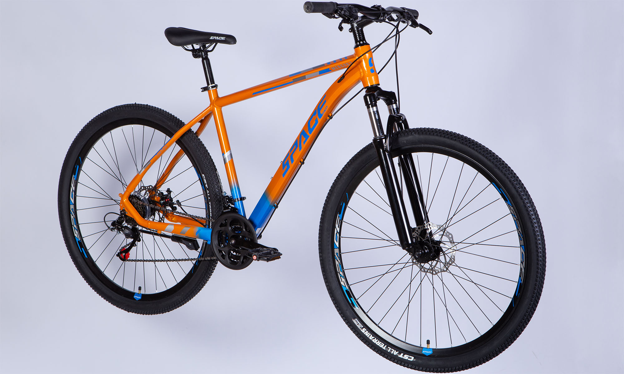 Велосипед SPACE MERCURY DD FR, 29", размер L, рама 20", 2025, оранжево-синий 2 Велосипед SPACE MERCURY DD FR, 29", размер L, рама 20", 2025, оранжево-синий 2