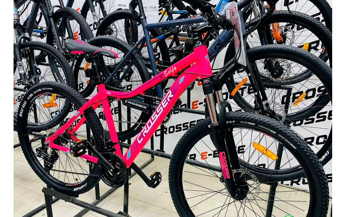 Фотография Велосипед Crosser Selfy 26" размер S рама 15 Розовый 2