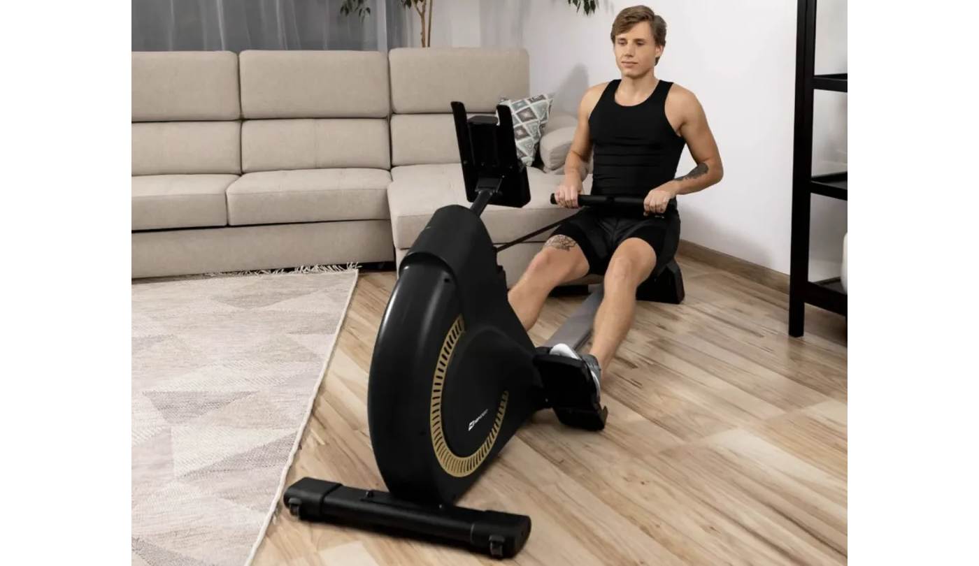 Гребной тренажер Hop-Sport HS-095R Spike золотой 7