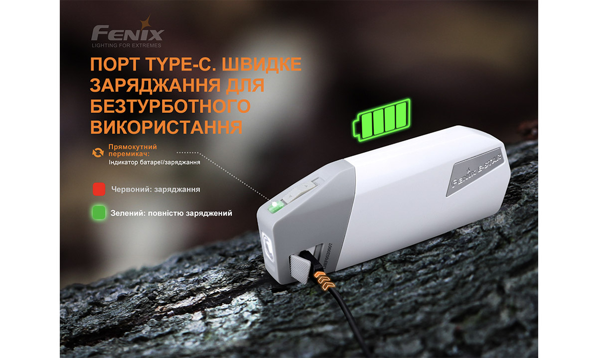Ліхтар ручний з автономним живленням Fenix ​​E-STAR 9