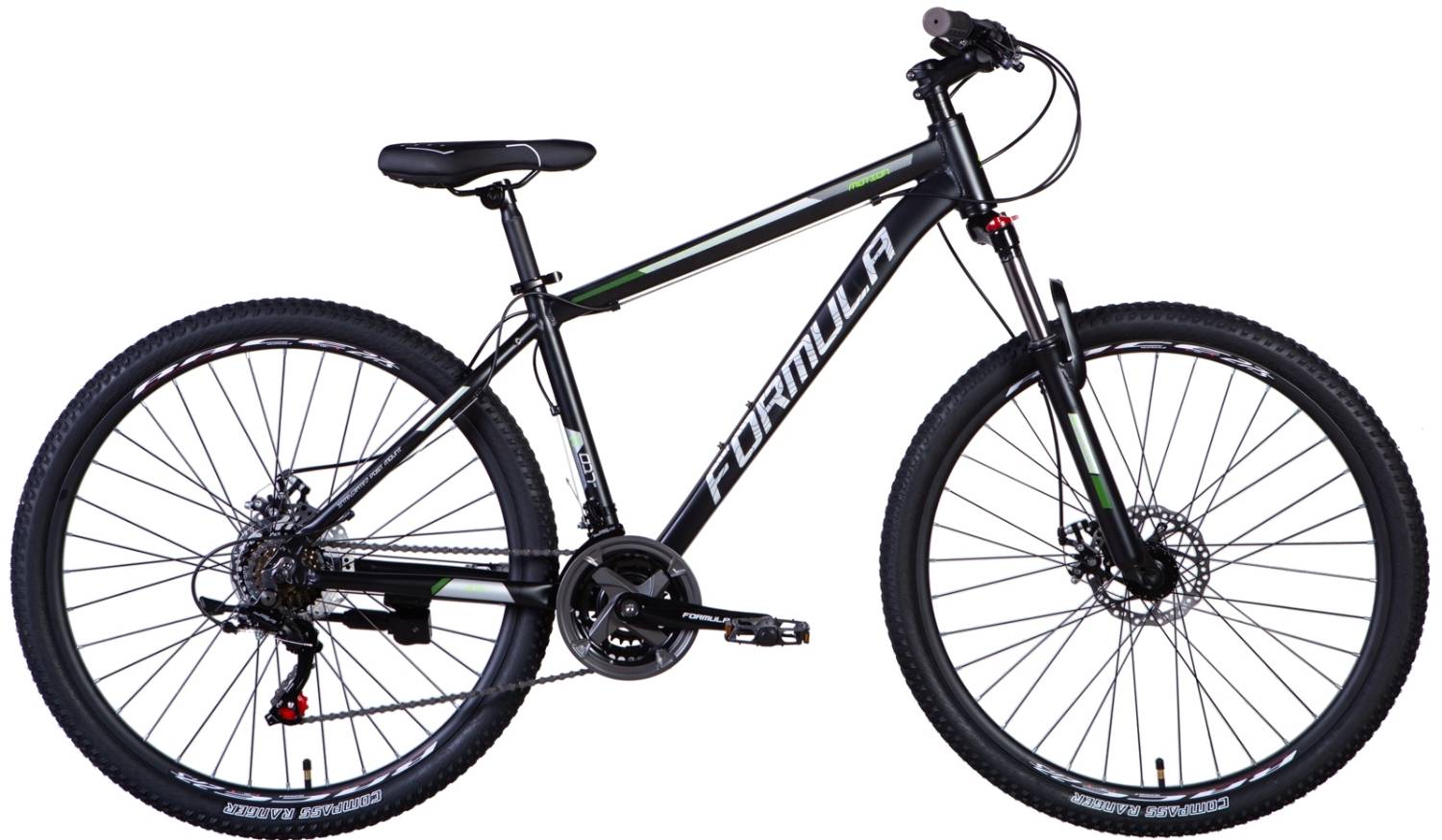 Фотография Велосипед Formula MOTION 27,5" размер L рама 19 2024 Черно-зеленый 
