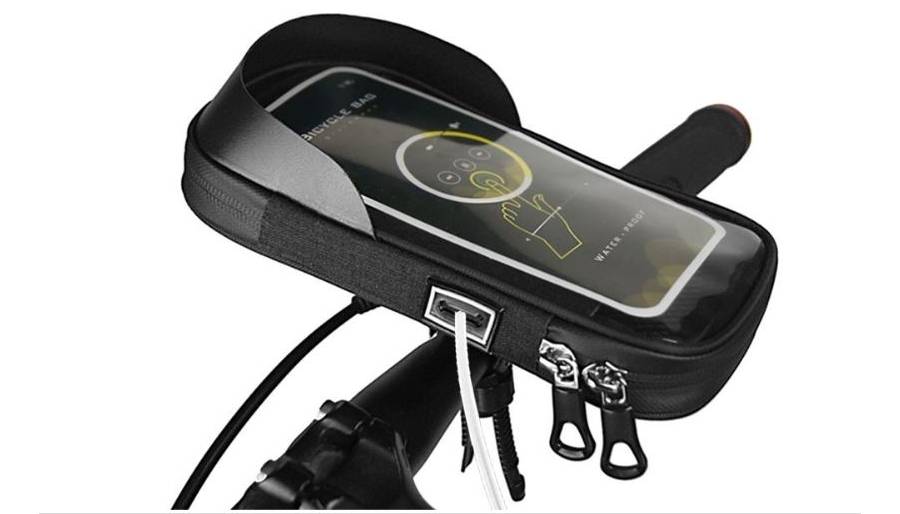 Фотографія Велосумка на кермо BRAVVOS SJ-001 з відділенням під смартфон чорний