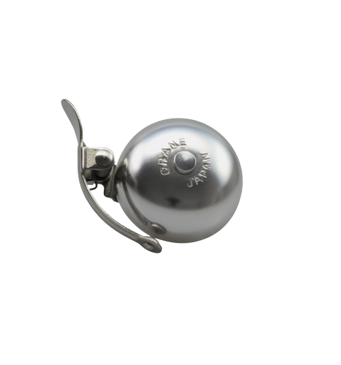 Фотографія Дзвінок CRANE MINI SUZU, Matte Silver, 45мм алюміній, скоба, Сріблястий 2