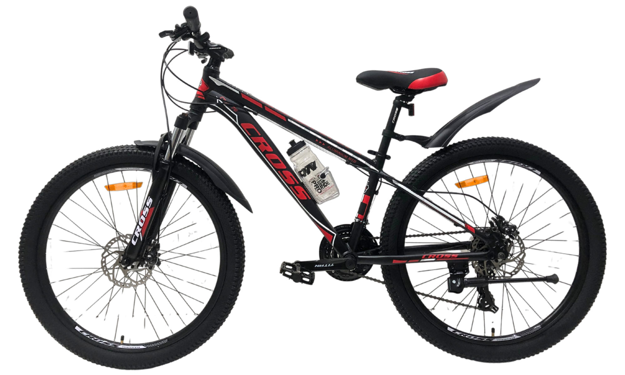 Велосипед Cross Hunter 26", размер XS, рама 13", 2025, Черный-Красный 2