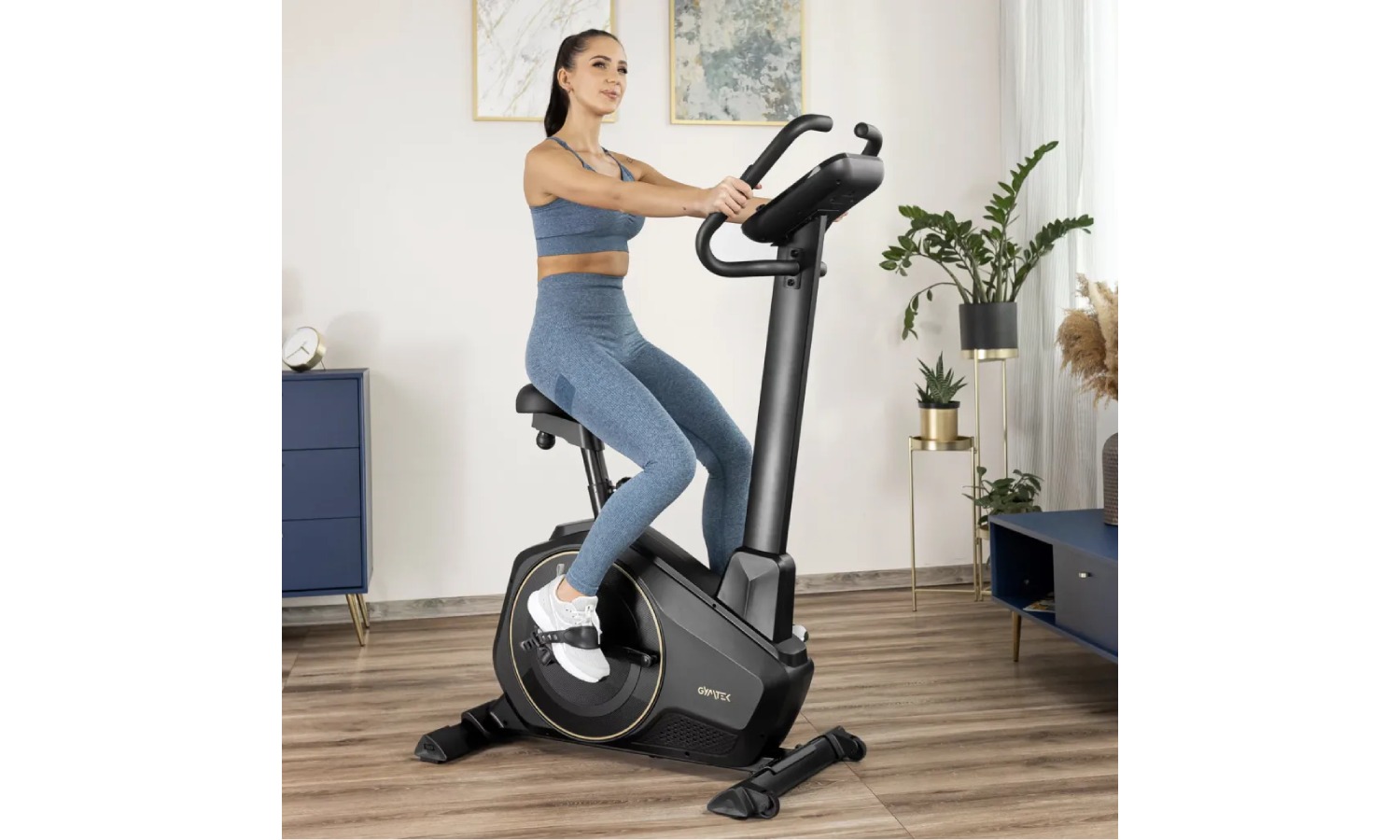 Велотренажер Gymtek XB6000 электромагнитный золотой 12
