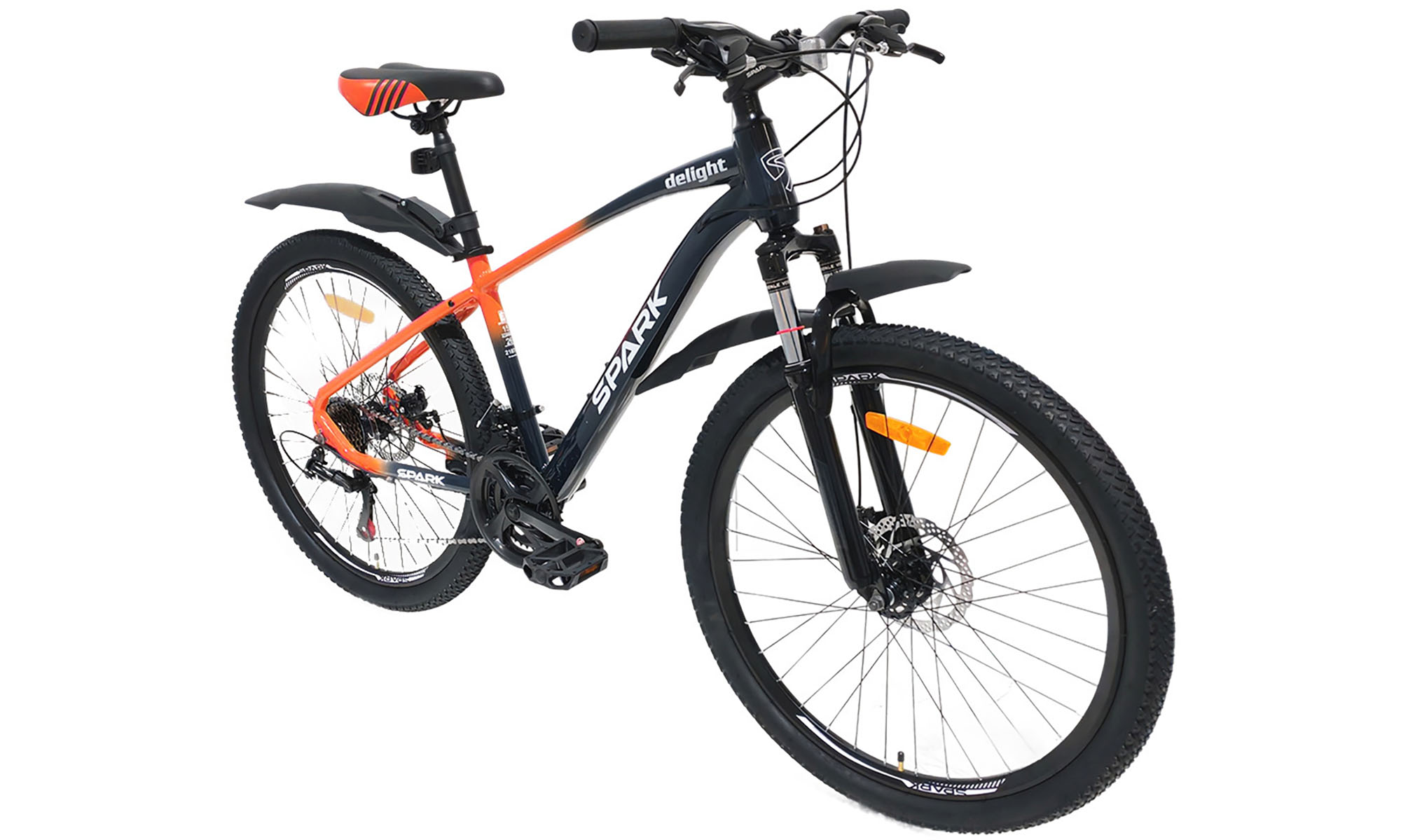 Велосипед SPARK DELIGHT 26", розмір S, рама 15", 2025, темно-синій з помаранчевим 3