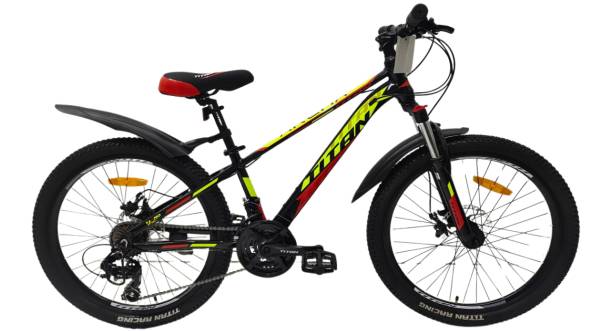 Фотография Велосипед Titan Arena 24" размер XXS рама 12" (2024), Черный-Красный