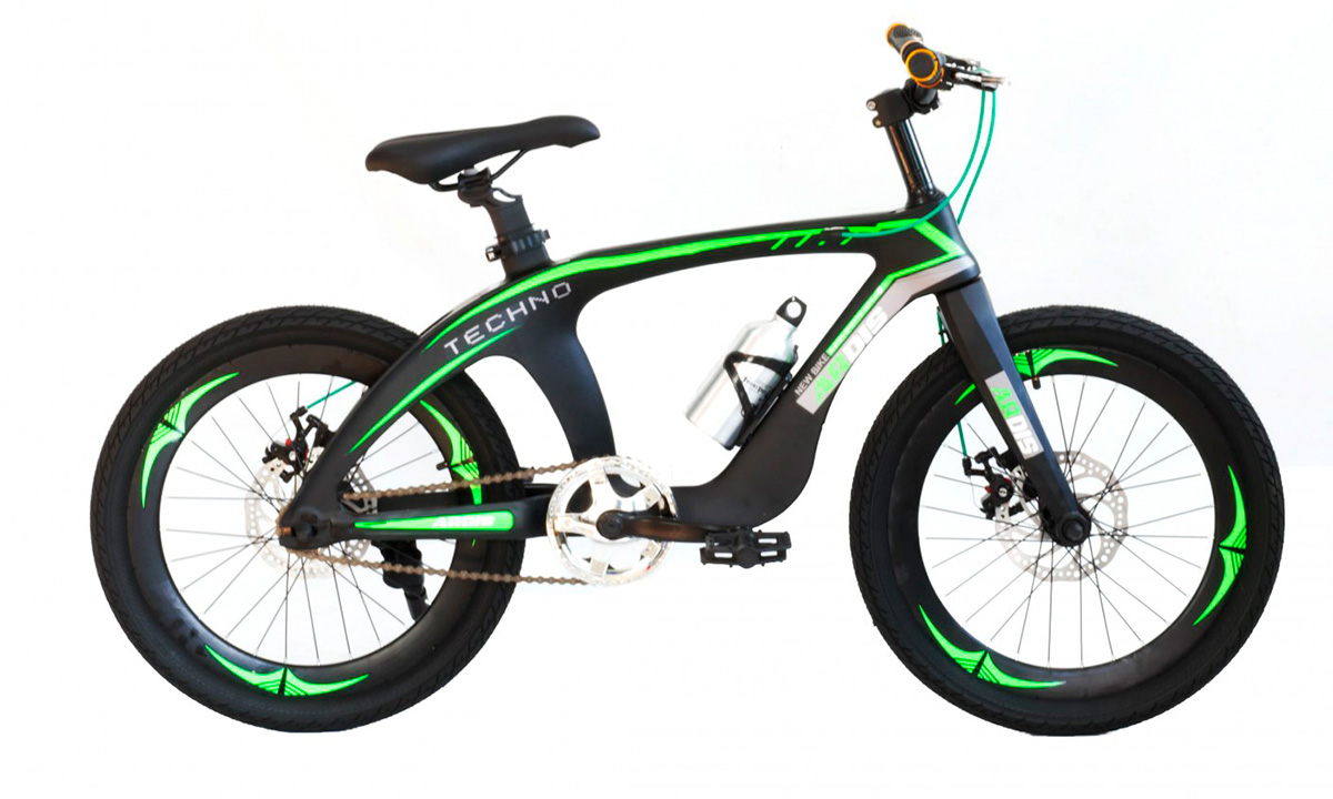 Фотография Велосипед ARDIS ARDIS TECHNO 20"  Черно-зеленый