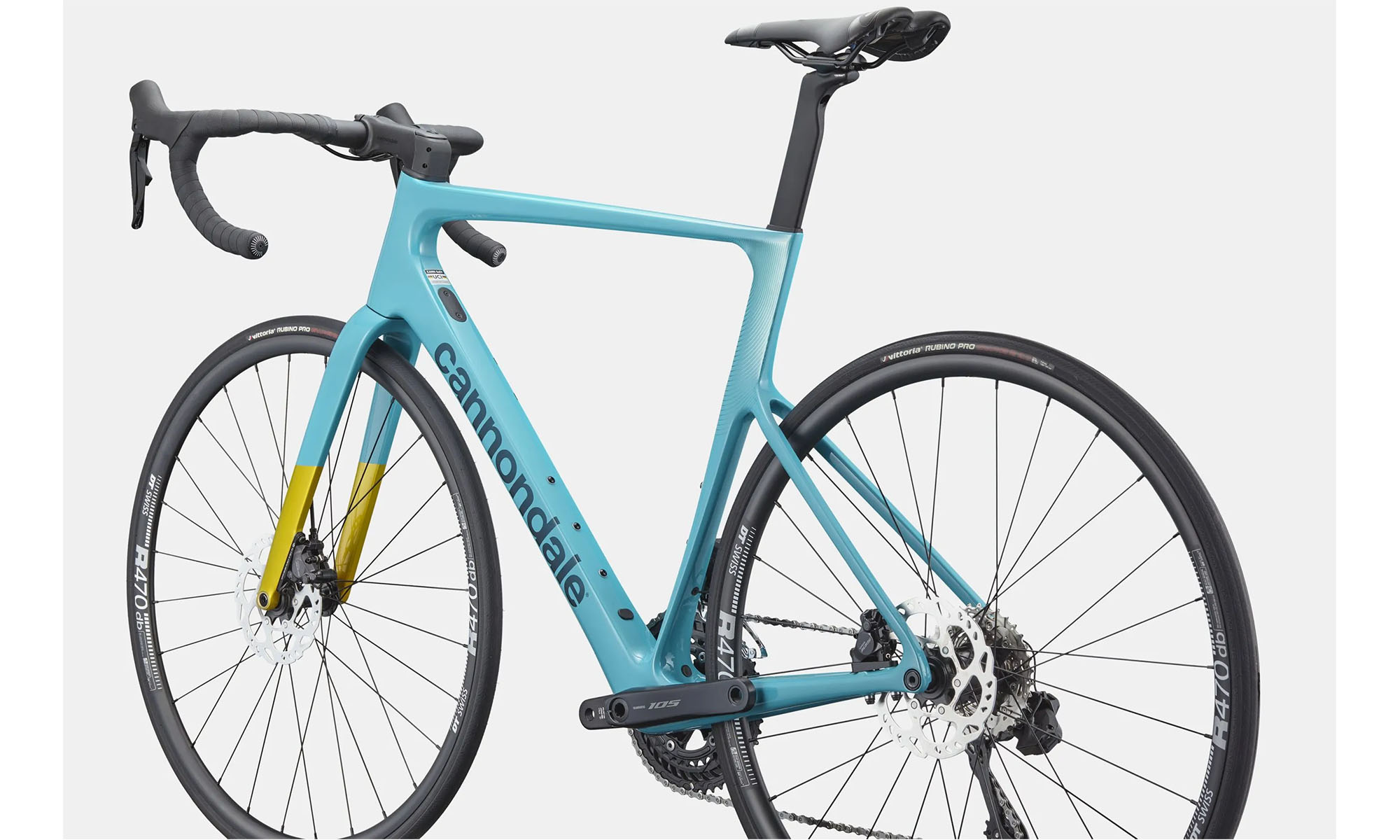 Фотография Велосипед Cannondale SuperSix EVO Carbon 3, 28", размер S, рама 51см, 2025, IBL (сине-желтый) 4