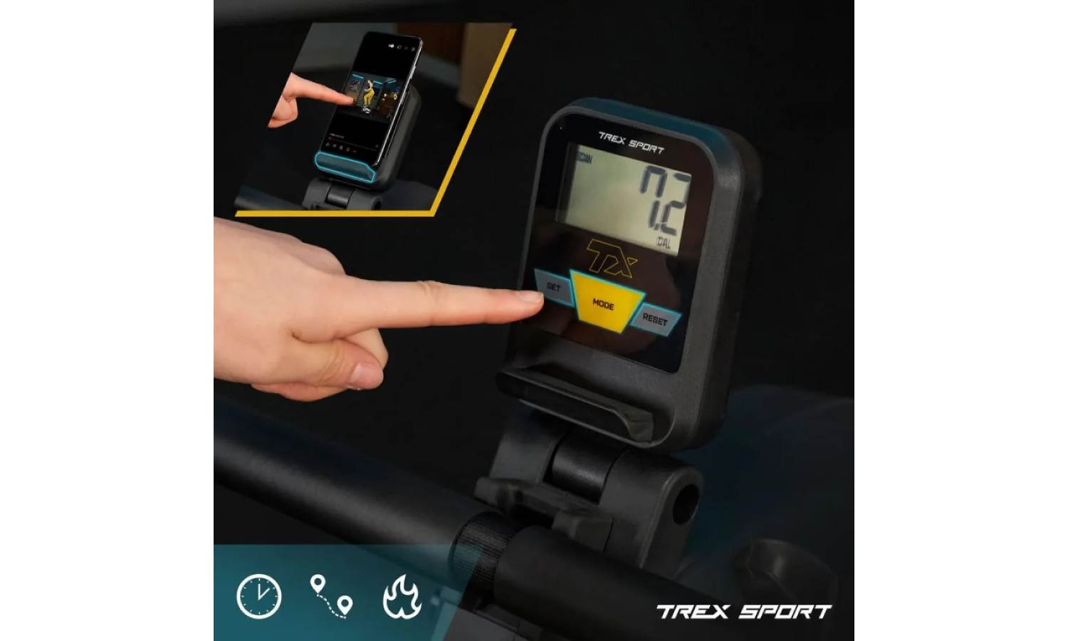 Гребний тренажер Trex Sport TX-580RM REIN black 5 Гребний тренажер Trex Sport TX-580RM REIN black 5