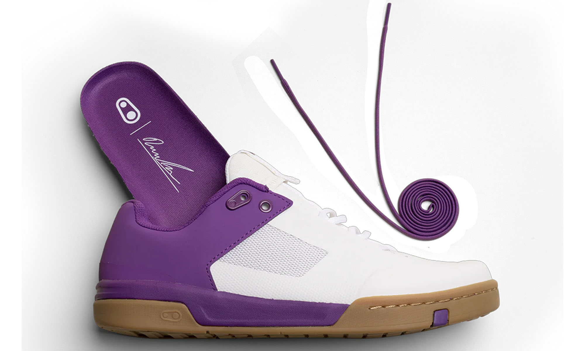 Велообувь CrankBrothers SHOES STAMP LACE WHITE / PURPLE - GUM OUTSOLE - BERNARD KERR, размер 10.5 US (44 EU) 5