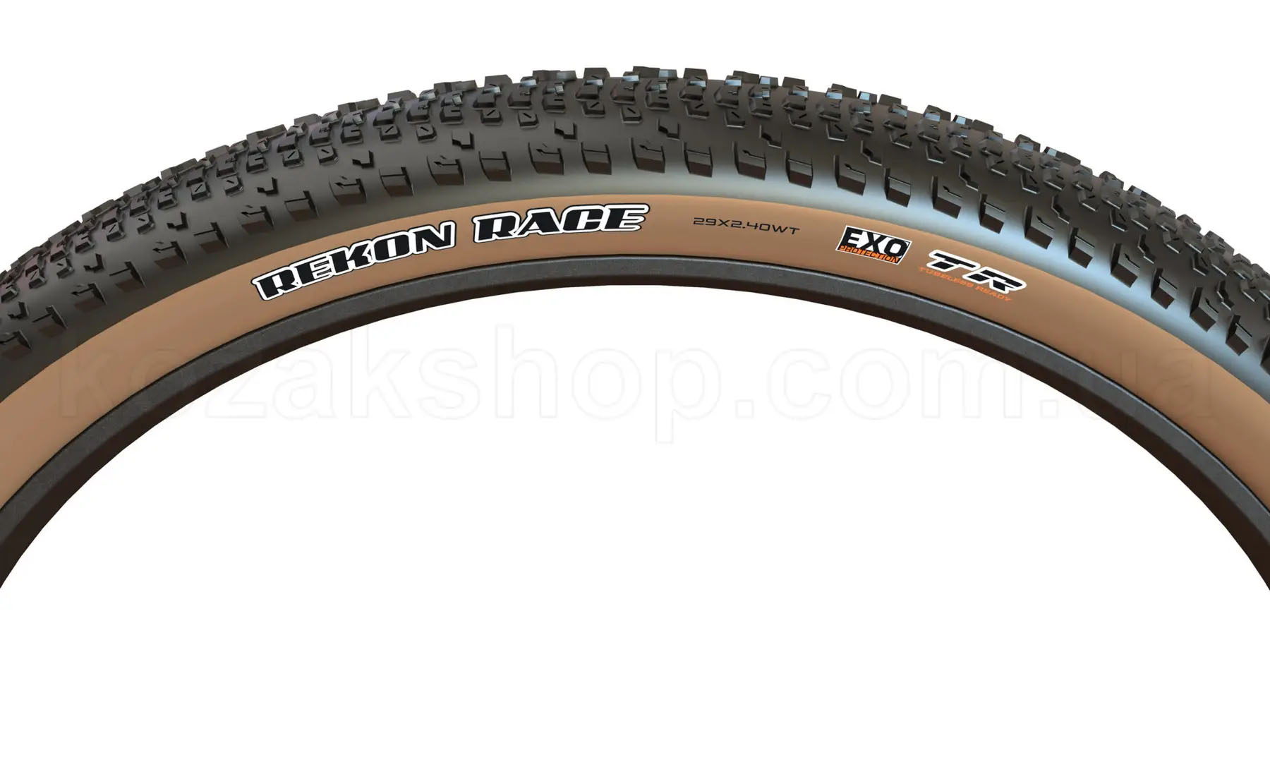 Фотографія Покрышка MAXXIS REKON RACE 29X2.25 (57-622) TPI-60 Foldable EXO/TR/TANWALL, черно-коричневая 2