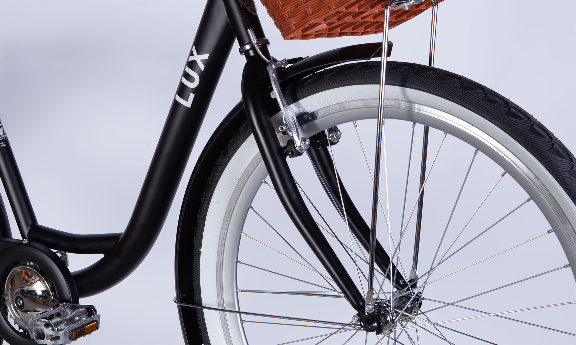 Велосипед Dorozhnik LUX Velosteel 26", размер M, рама-17" 2025, черный матовый 6