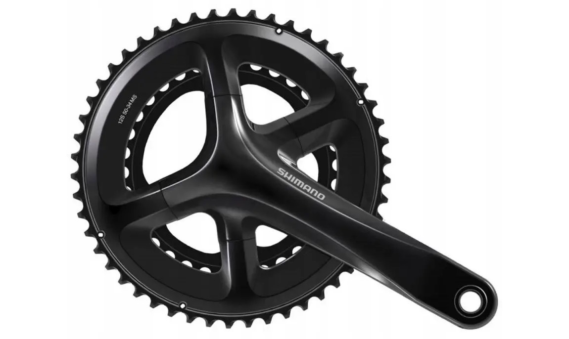 Шатуны Shimano FC-RS520 50-34T 172.5 мм, черный Шатуны Shimano FC-RS520 50-34T 172.5 мм, черный