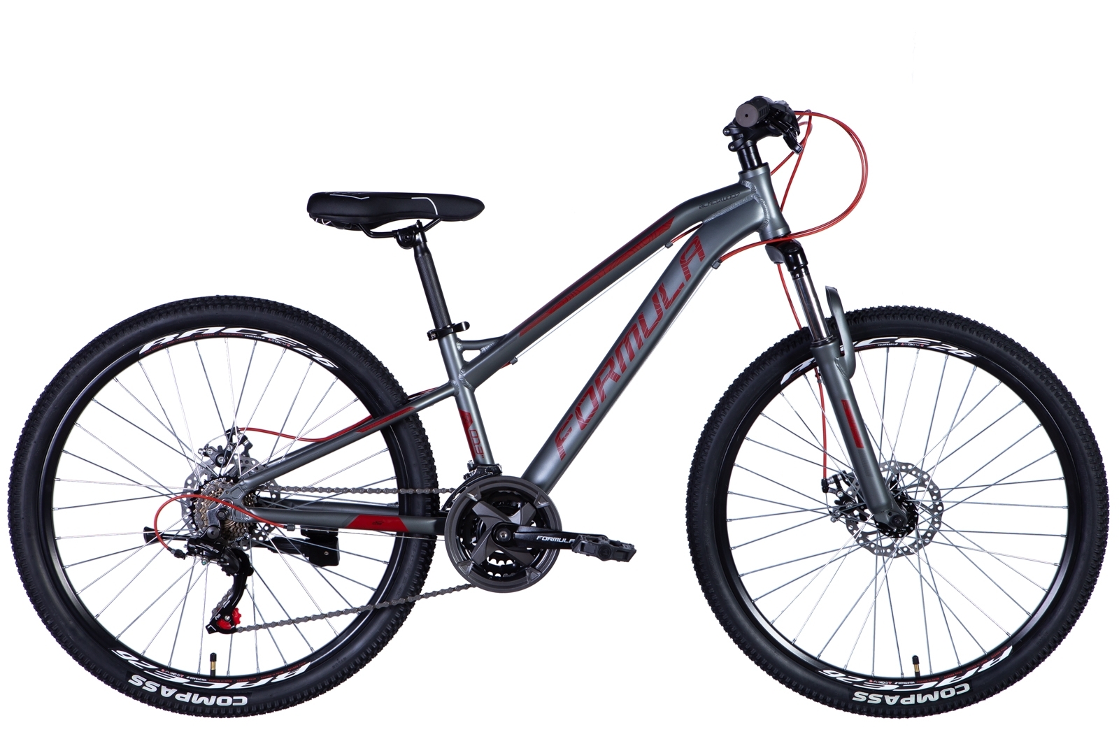 Фотография Велосипед Formula BLACKWOOD AM DD 26" размер XS рама 13 2024 Серо-красный