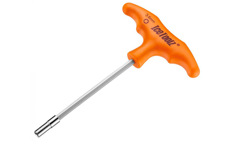 Фотографія Ключ Ice Toolz 12D7 для спиць 3.6 мм з Т-подібною ручкою під квадратний ніпель