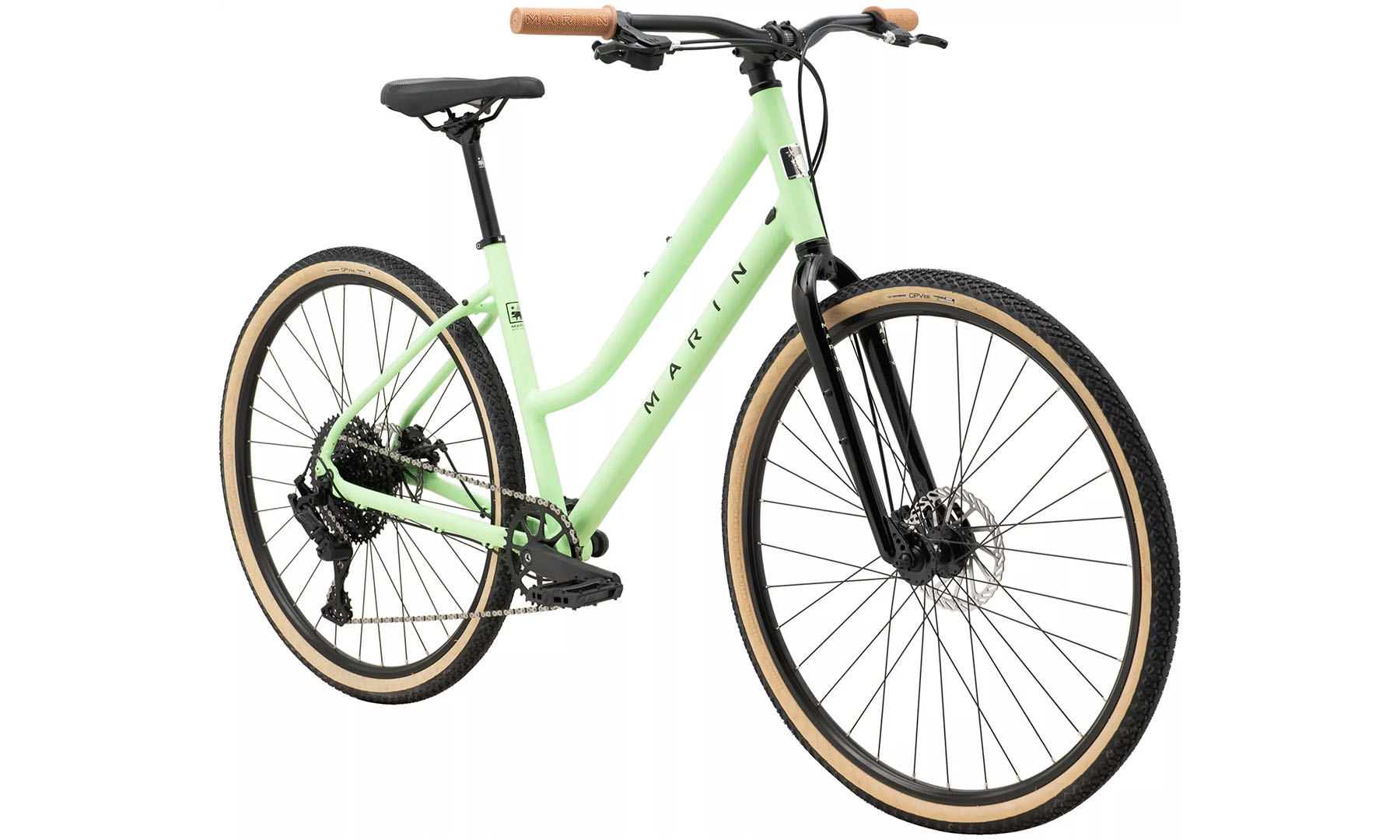 Фотография Велосипед Marin Kentfield 2 ST 28" рама L 2024 Gloss Light Green/Black/Green 3