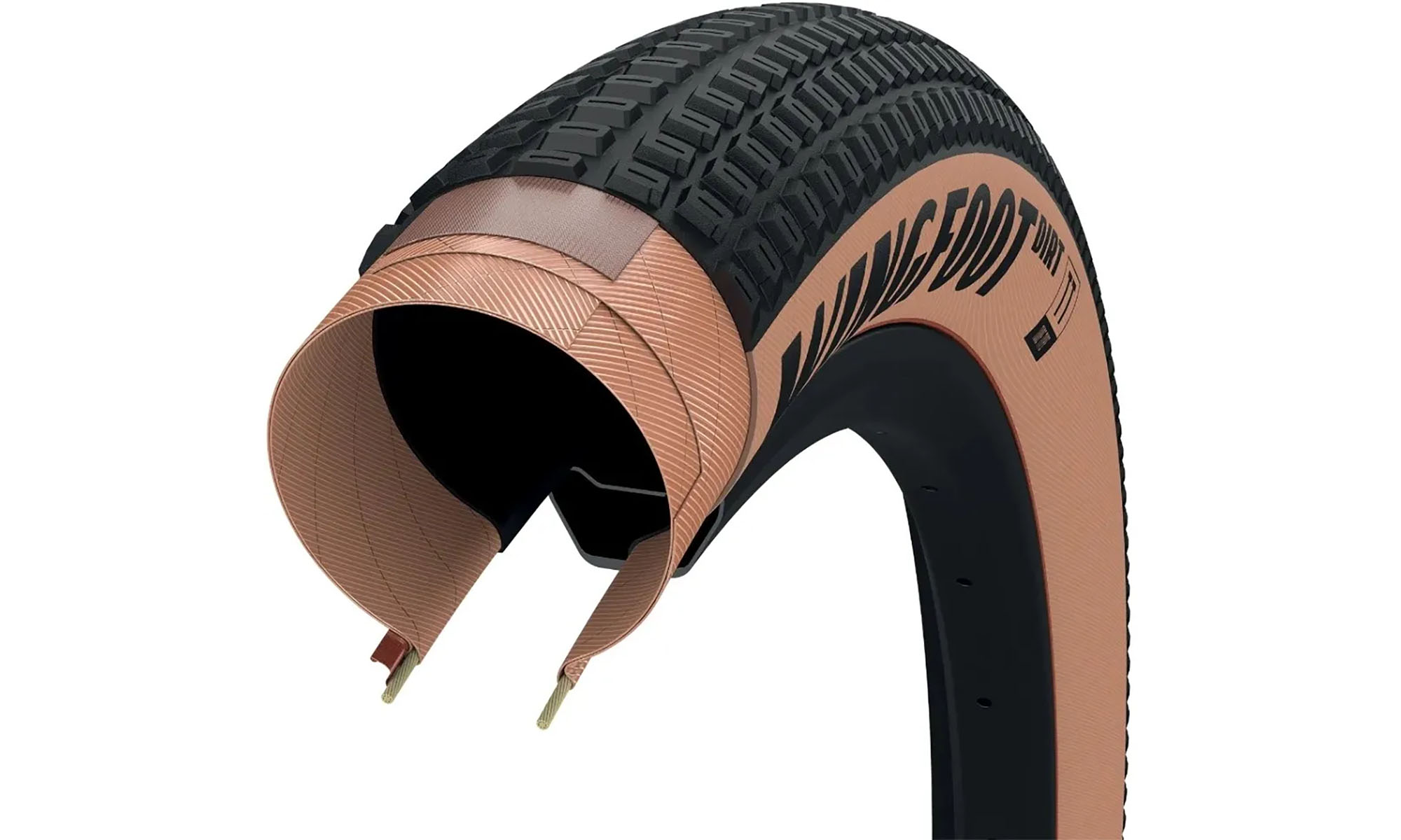 Покрышка GoodYear Wingfoot Dirt, 26x2.20 (55-559), Folding, Black-brown, 60tpi Покрышка GoodYear Wingfoot Dirt, 26x2.20 (55-559), Folding, Black-brown, 60tpi