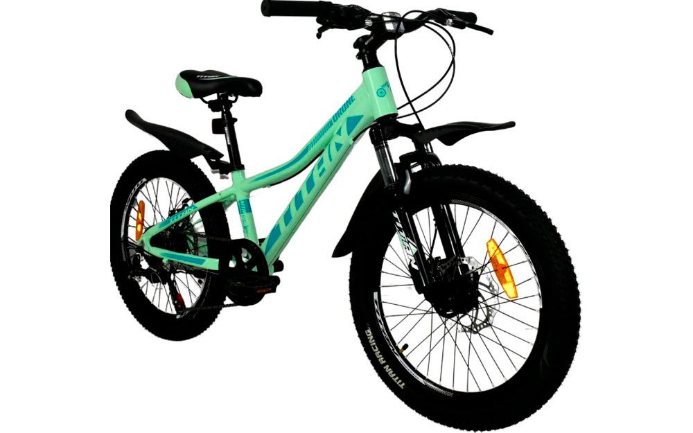 Фотография Велосипед Titan DRONE 20" рама 10 2022 Зелено-синий 2