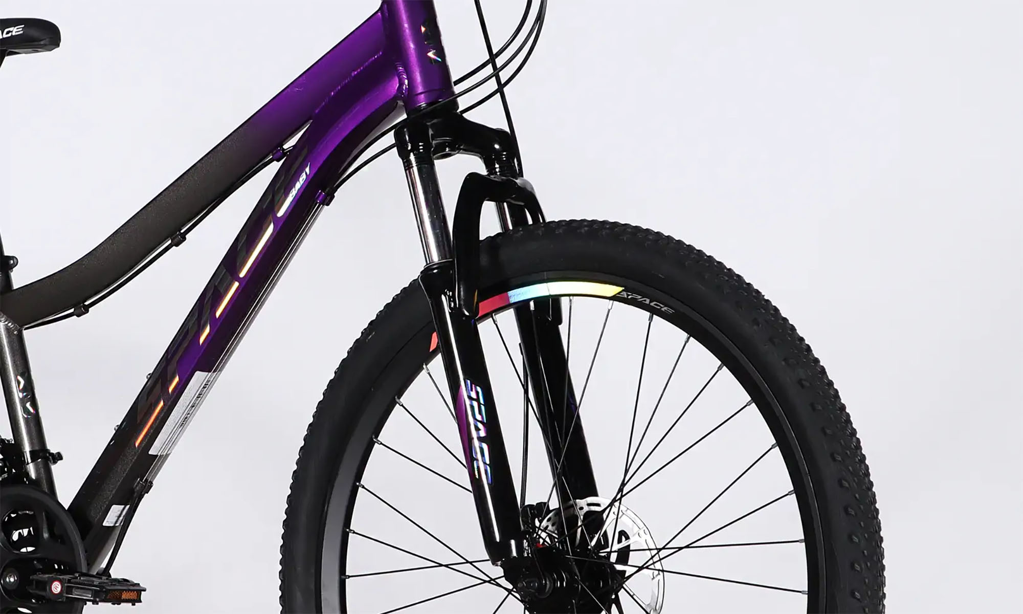 Велосипед SPACE IZIDA DD FR, 26", розмір XS, рама 13", рік 2026, фіолетово-сріблястий 2