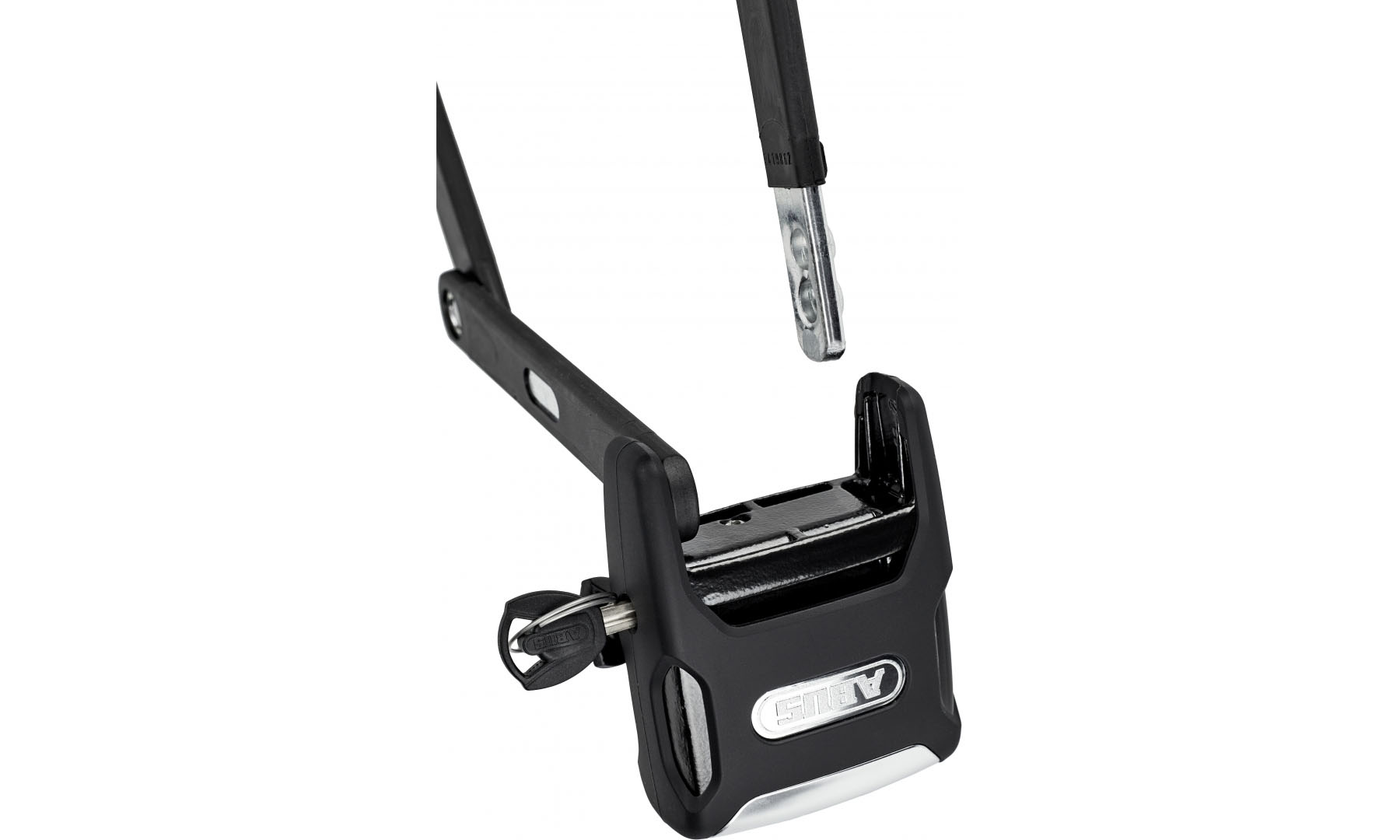 Замок сегментний ABUS 6000KA/90 Bordo Alarm чорний + кріплення SH 10