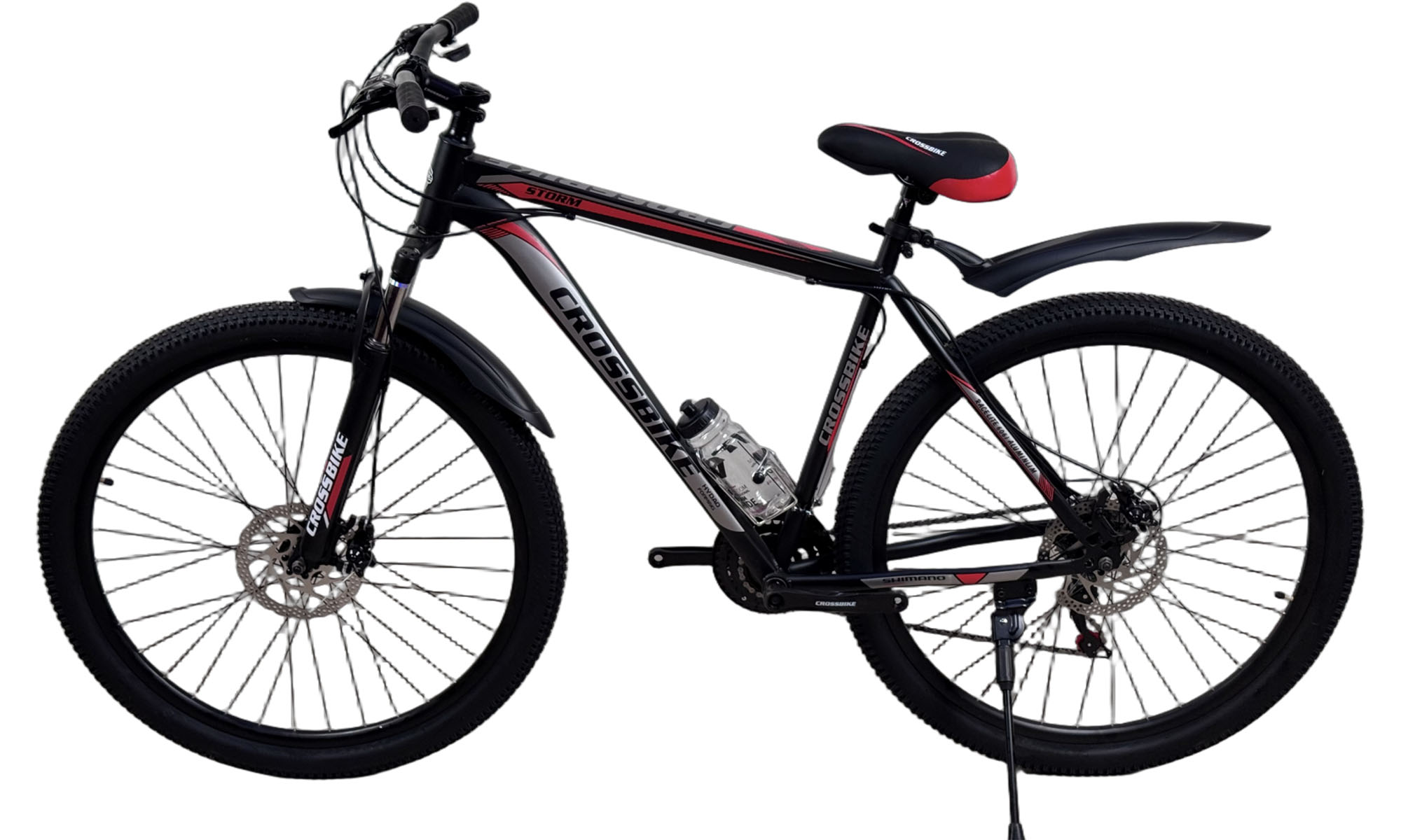 Велосипед CrossBike Storm 29", размер XL, рама 21", год 2022, Черный-Красный 4