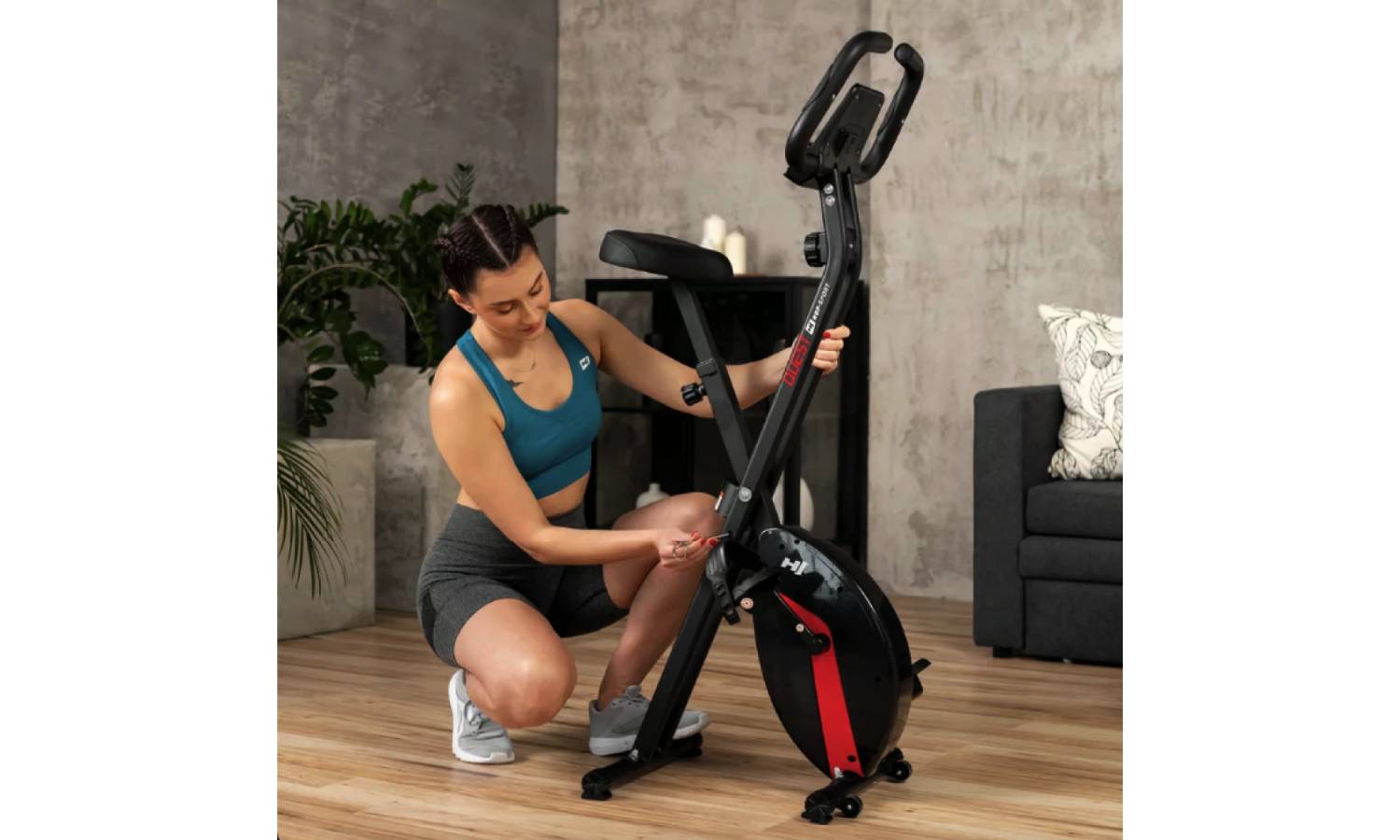 Велотренажер Hop-Sport HS-3020X Quest X-Bike чорно-червоний 5