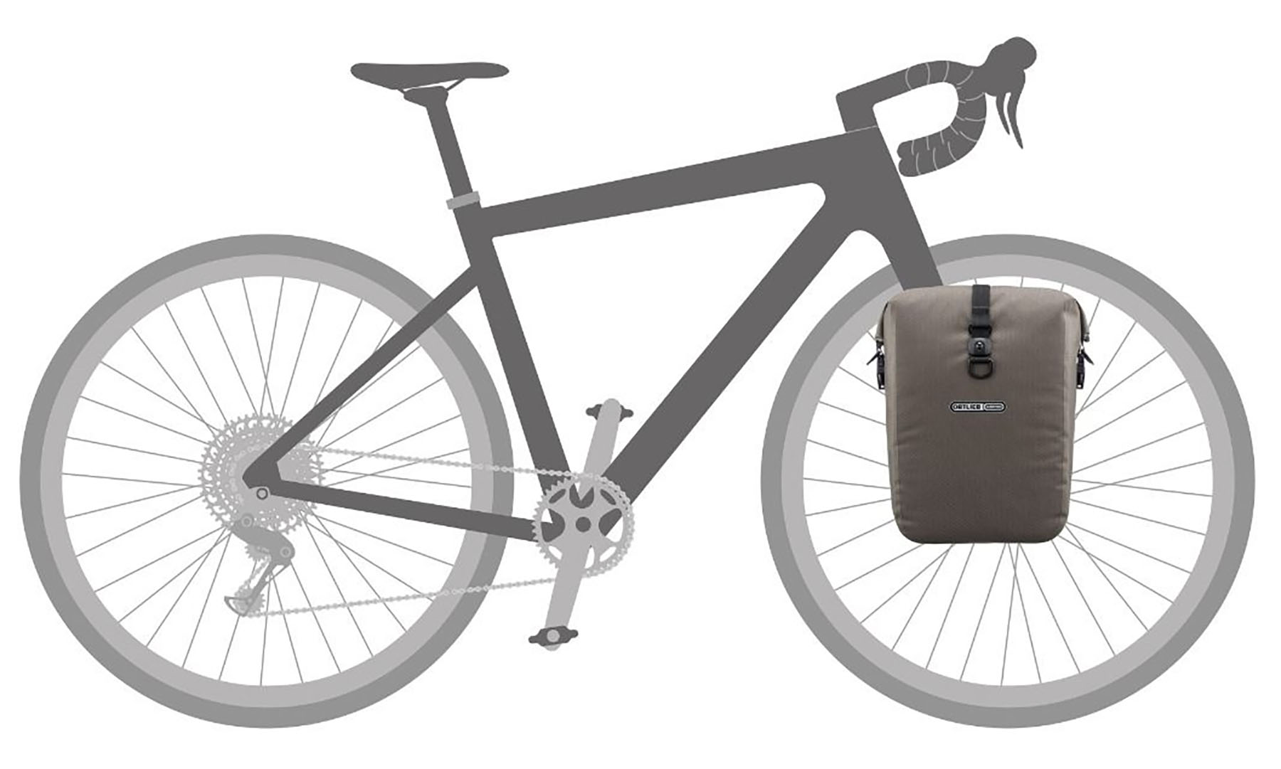 Гермосумка велосипедная Ortlieb Gravel-Pack 12,5 л dark sand 3 Гермосумка велосипедная Ortlieb Gravel-Pack 12,5 л dark sand 3