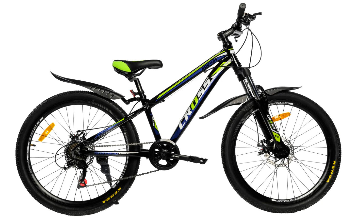 Фотографія Велосипед Cross XC2421 24" розмір XXS 2022 Синьо-зелений