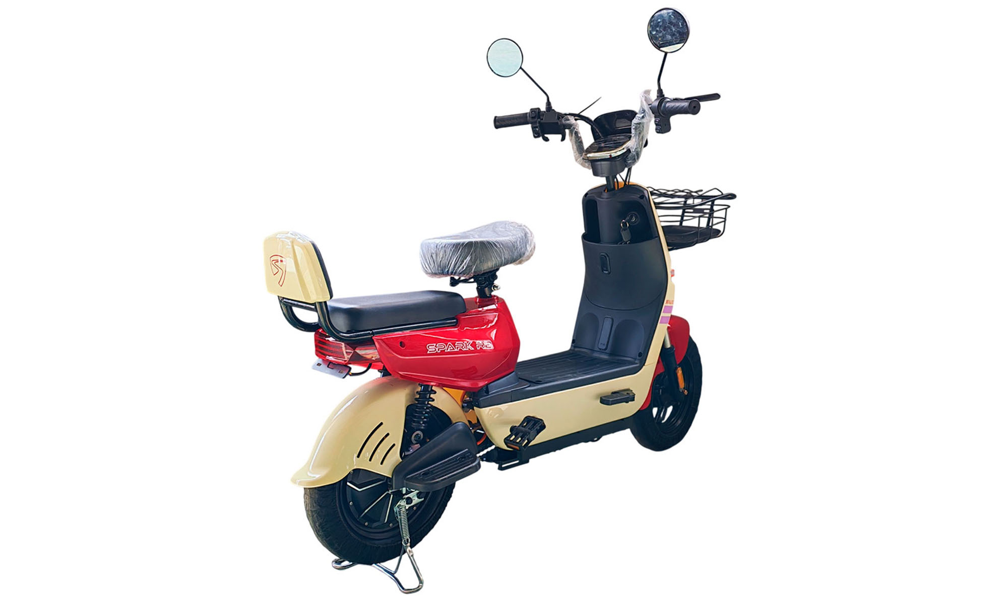 Велосипед с электромотором SPARK R8 10", рама 14", 60V/800W/20Ah LiFePO4, год 2026, бежевый с красным 4 Велосипед с электромотором SPARK R8 10", рама 14", 60V/800W/20Ah LiFePO4, год 2026, бежевый с красным 4