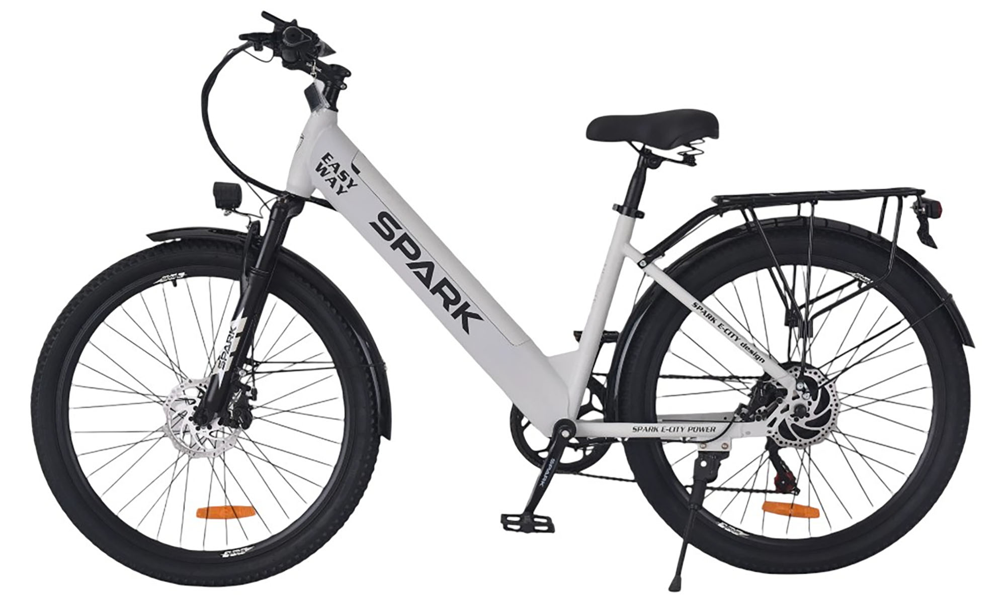 Велосипед с электромотором SPARK E-CITY EASY WAY 26", размер M, рама 17", 48V/500W/12,5Ah, год 2026, серый матовый 6