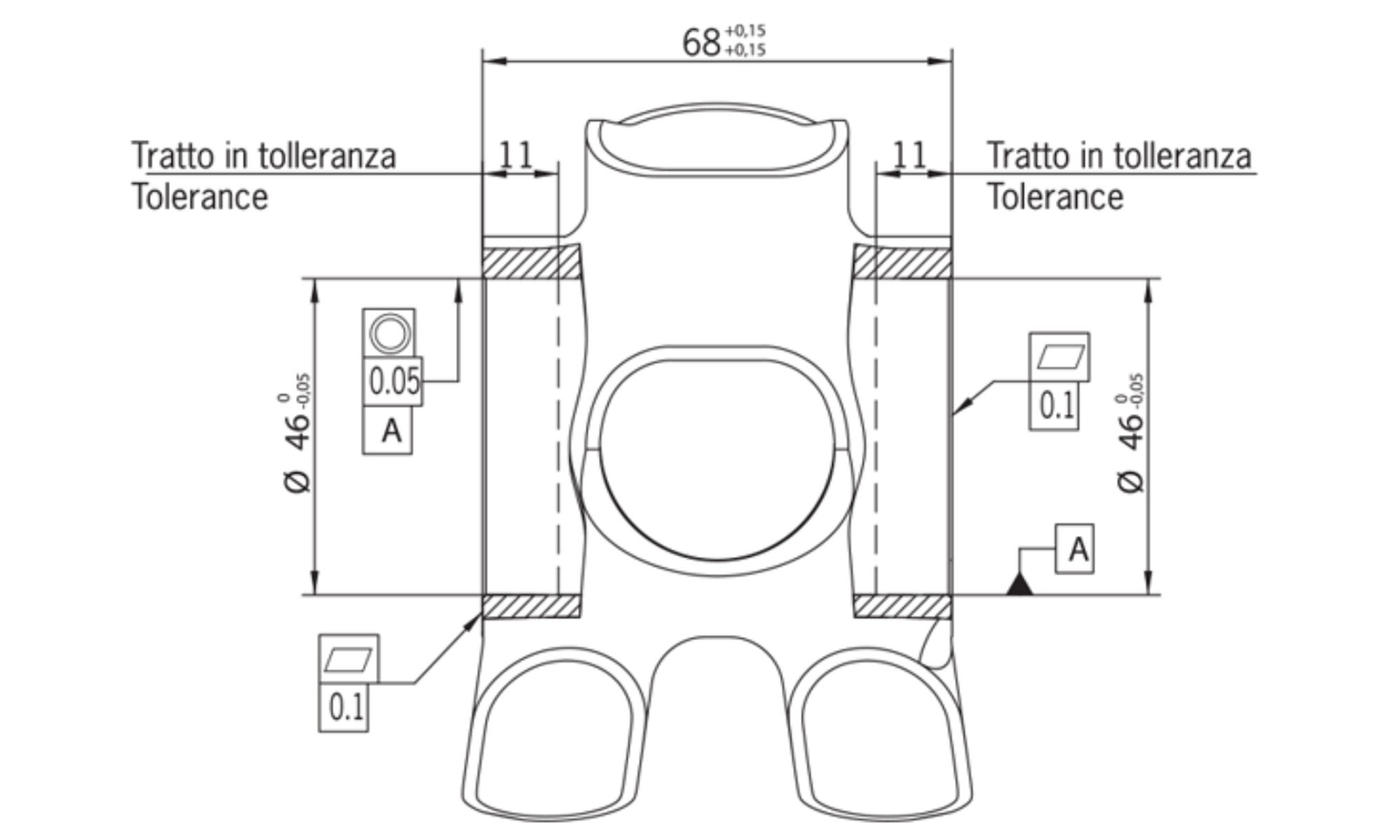 Каретка Miche Evo Max 68X46 Bottom Bracket, Press Fit 2