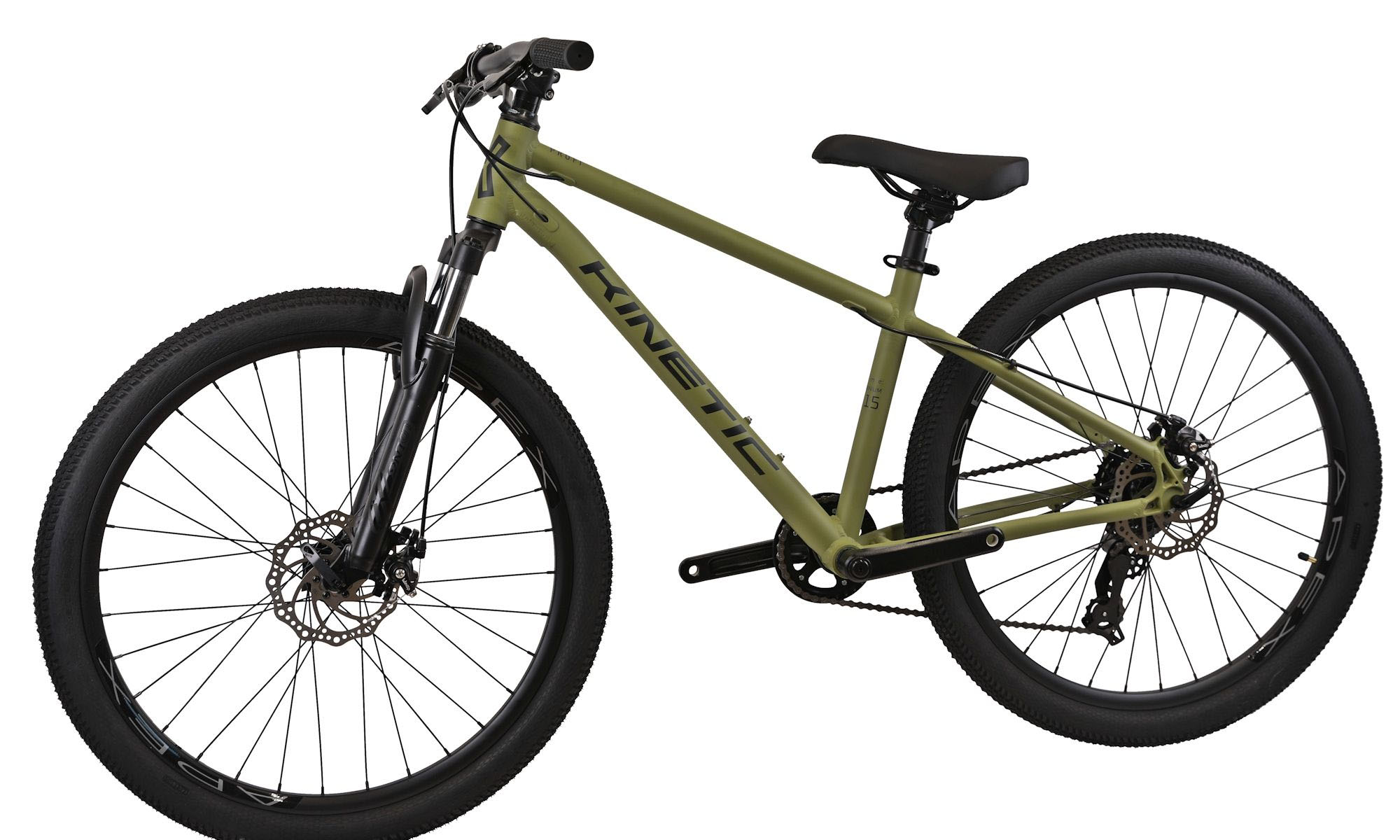 Велосипед KINETIC PROFI 26" размер S, рама 15", 2025, Зелено-серый 2