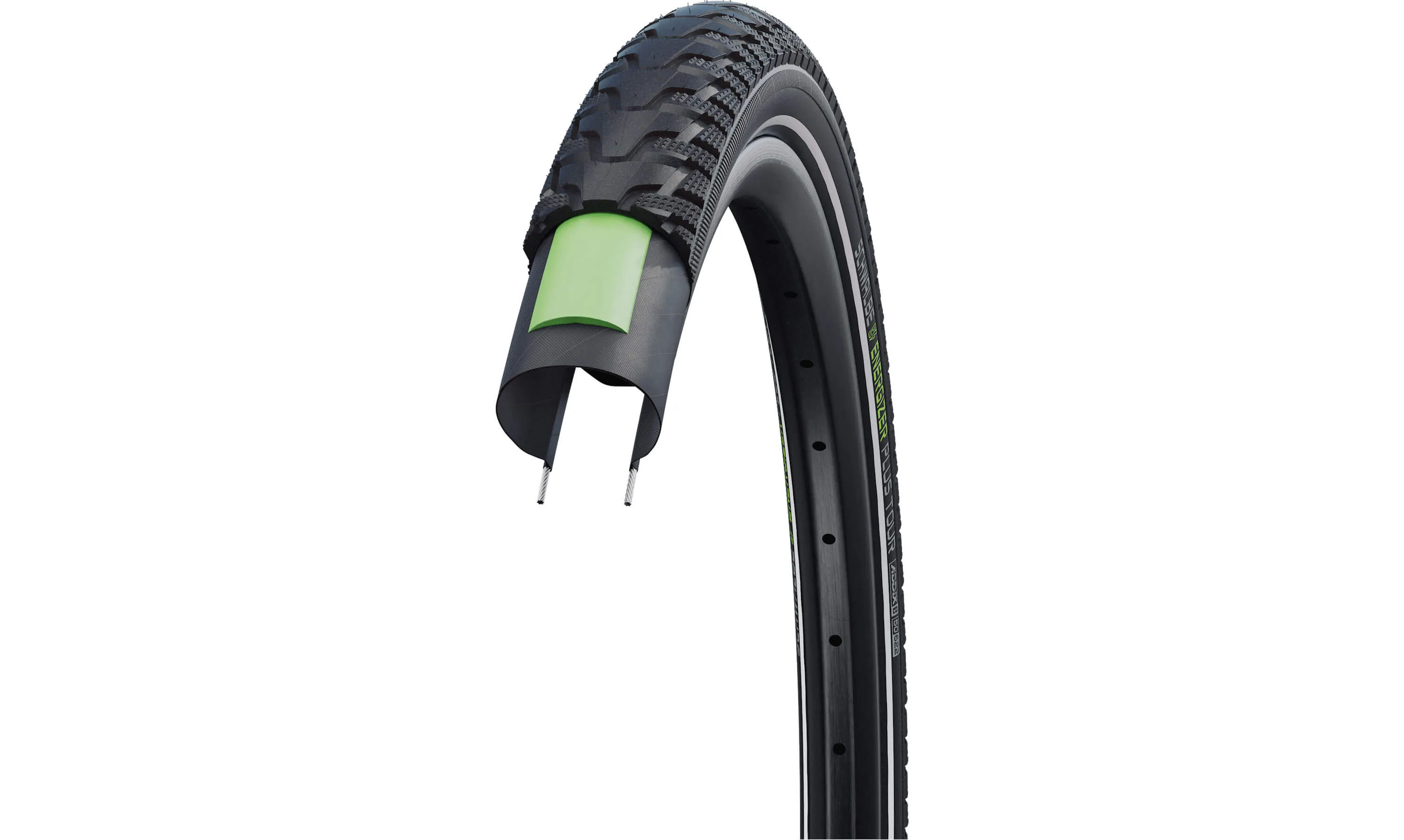 Покрышка SCHWALBE ENERGIZER PLUS TOUR Perf, 28x2.15 (55-622) GreenGuard, TwinSkin B/B+RT HS485 ADDIX E 67EPI 38B 2