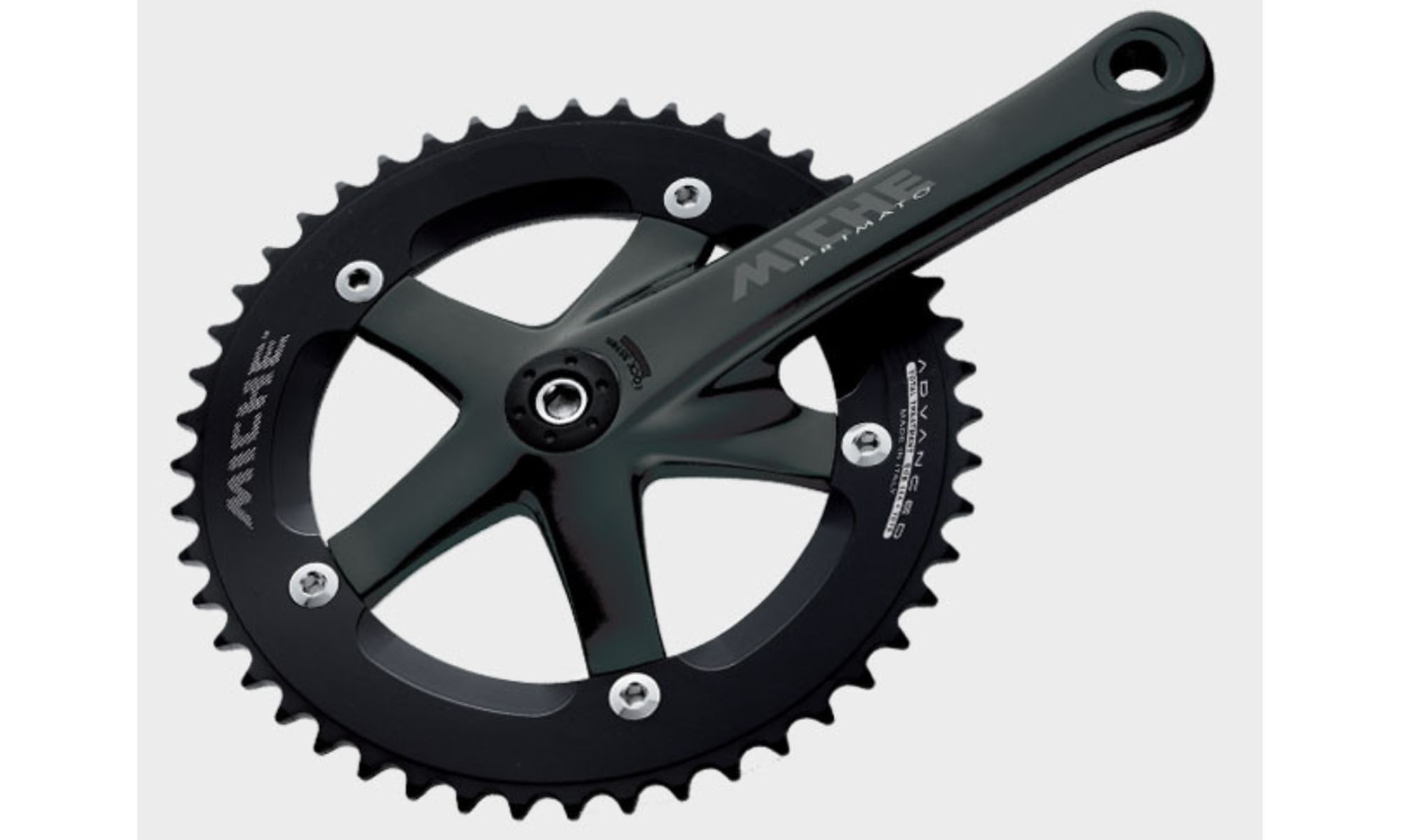 Система Miche Primato Pista Black Crankset, 175mm, 49T