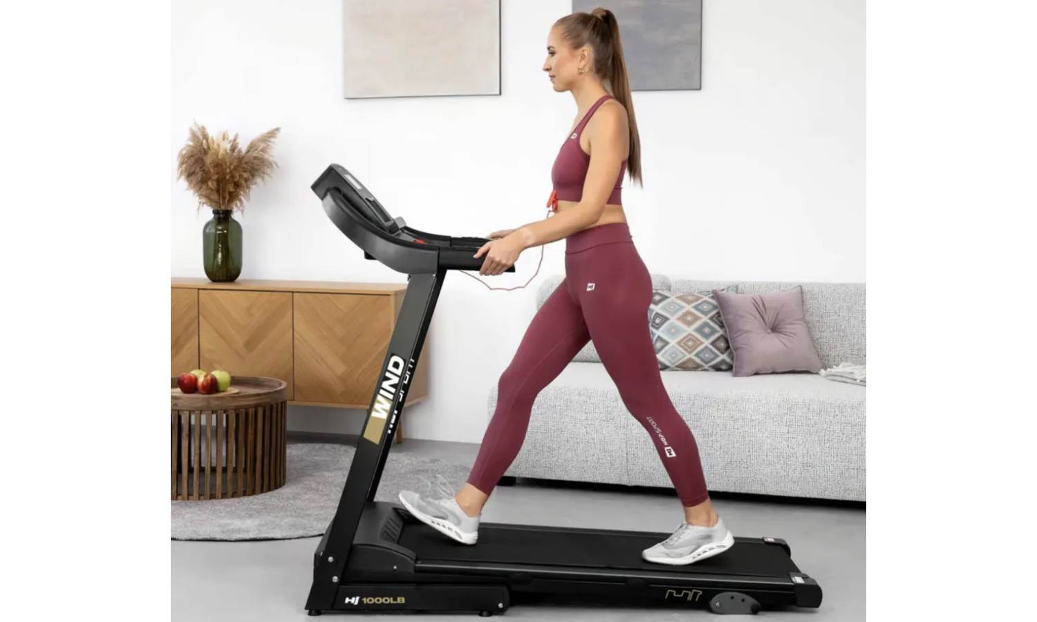 Бігова доріжка Hop-Sport HS-1000LB Wind сірий 10