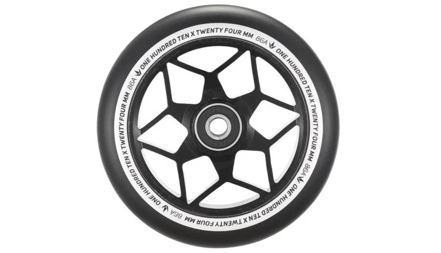 Колесо для трюкового самоката BLUNT DIAMOND 110мм x 24мм - Black/Black Колесо для трюкового самоката BLUNT DIAMOND 110мм x 24мм - Black/Black