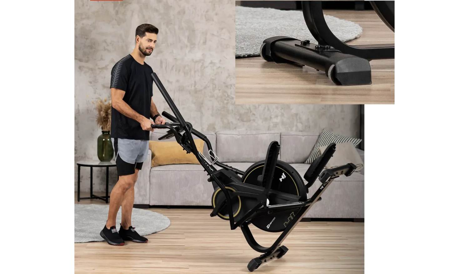 Орбитрек магнитный Hop-Sport HS-450B Dynamic черно-золотистый 2