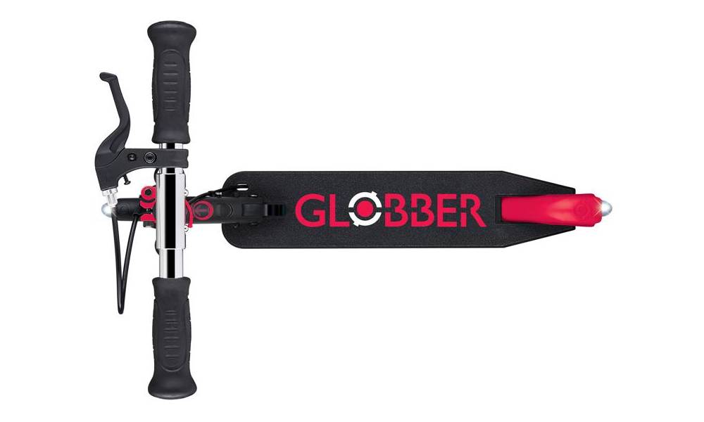 Самокат GLOBBER серии FLOW ELEMENT JUNIOR LIGHTS, черно-красный, колеса с подсветкой, 3+ 10