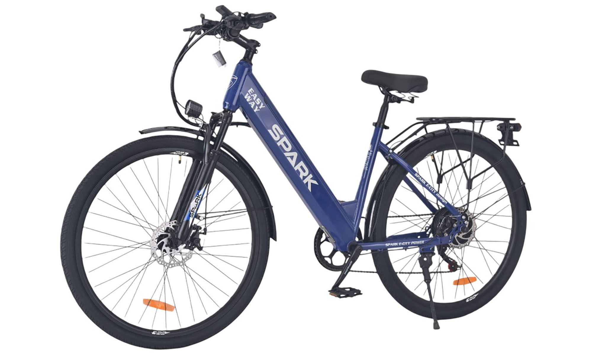 Велосипед с электромотором SPARK E-CITY EASY WAY 28", размер M, рама 18", 48V/500W/12,5Ah, год 2026, синий 4