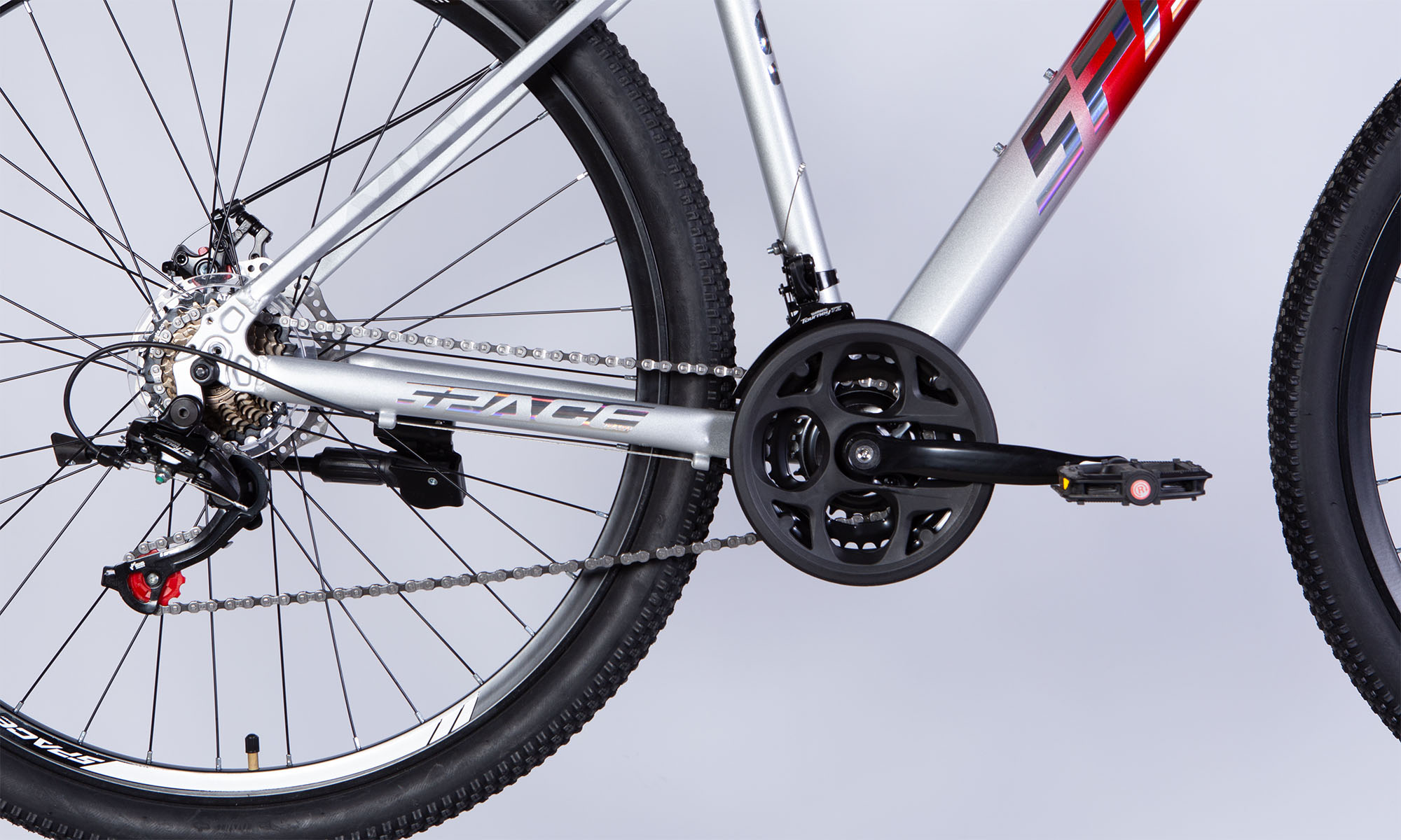 Велосипед SPACE PHAETON DD FR 29", розмір L рама-20", рік 2026, сріблясто-червоний 4